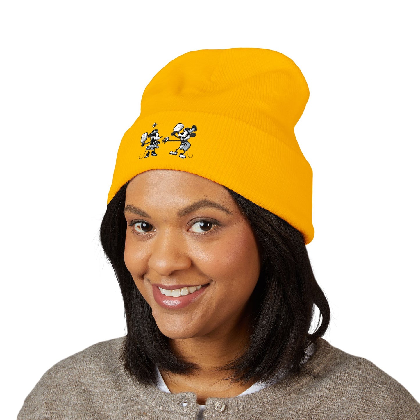 Steamboat Mickey Pickleball Embroidered Cuffed Beanie Hat