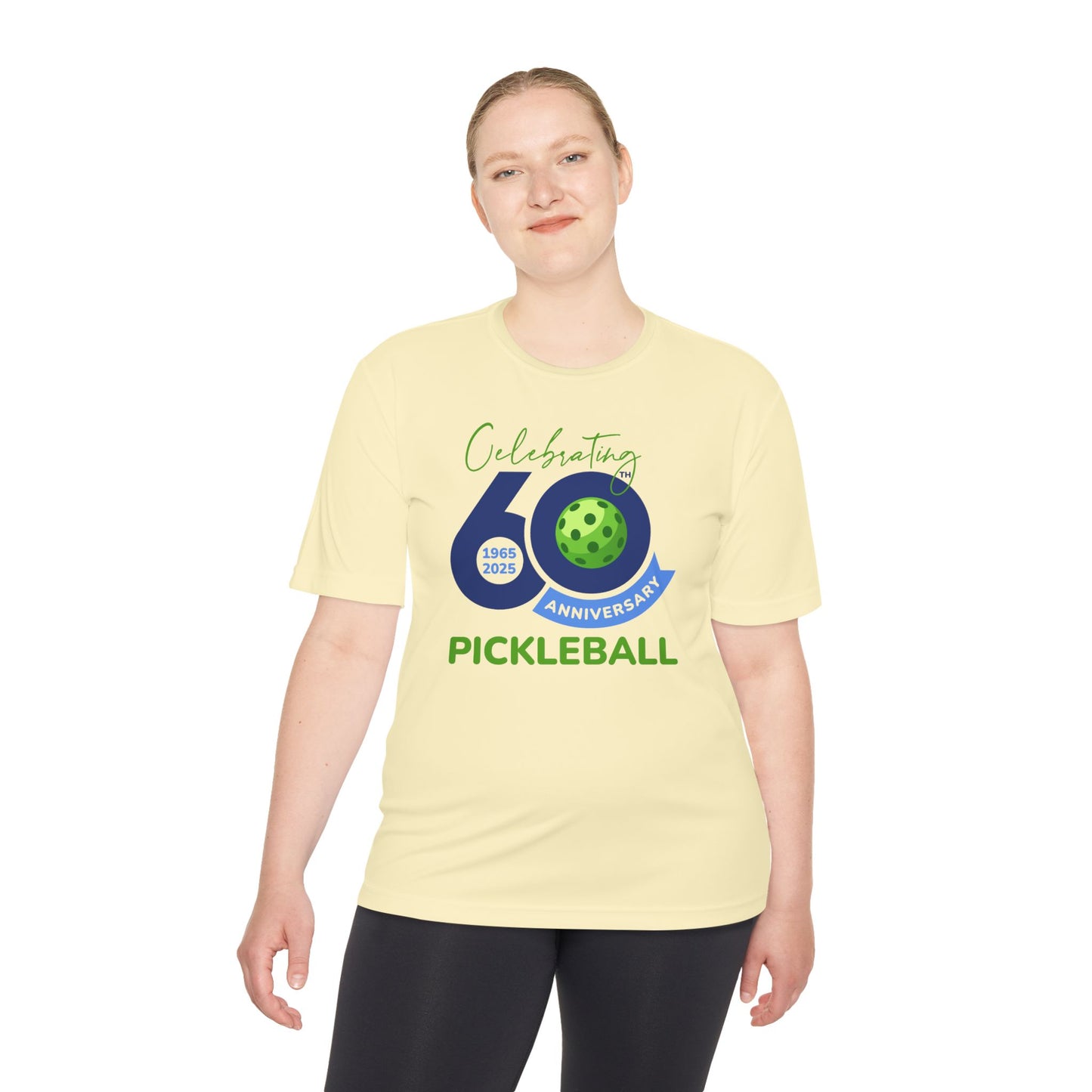 60th Anniversary Pickleball Unisex Moisture Wicking Tee