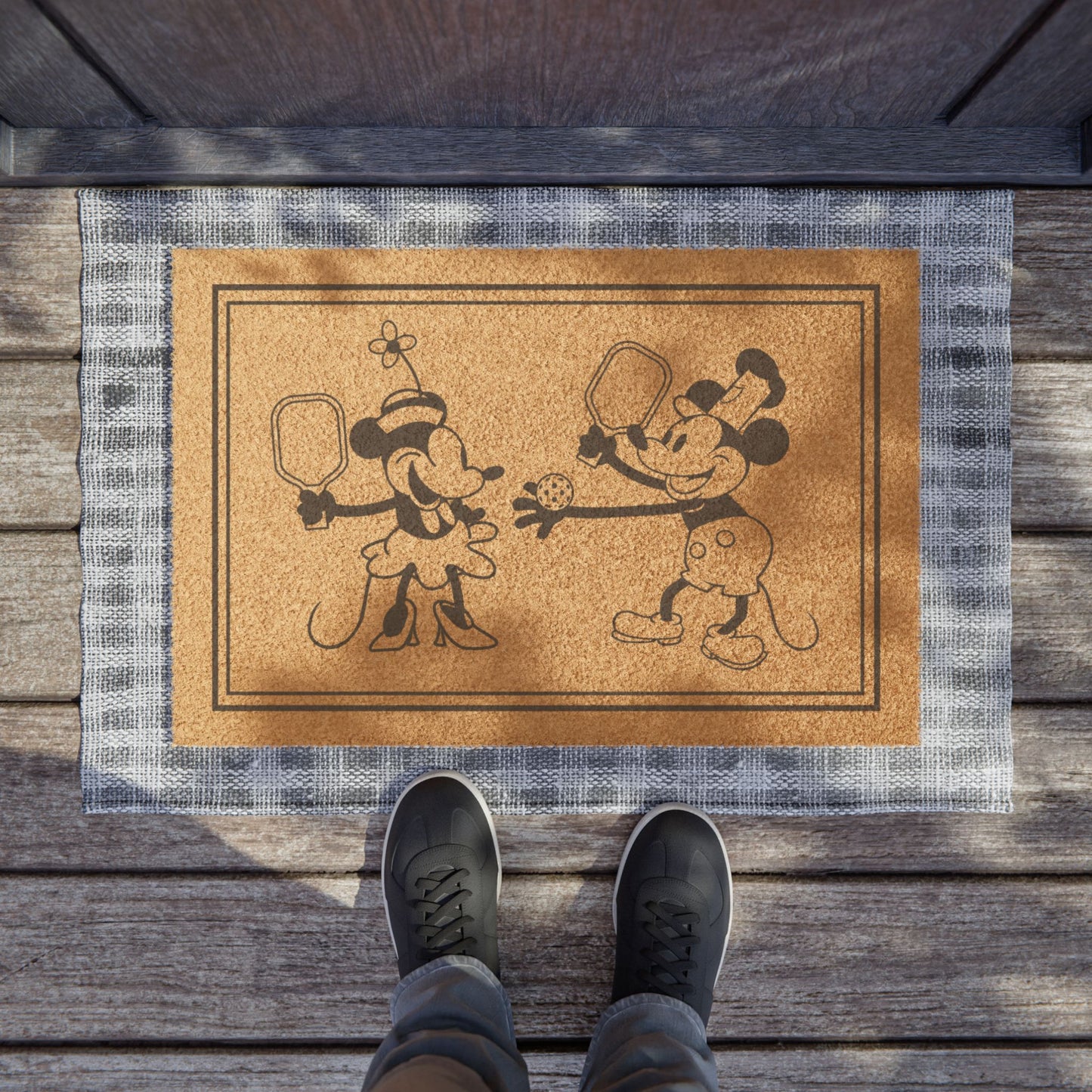 Steamboat Mickey Pickleball Doormat