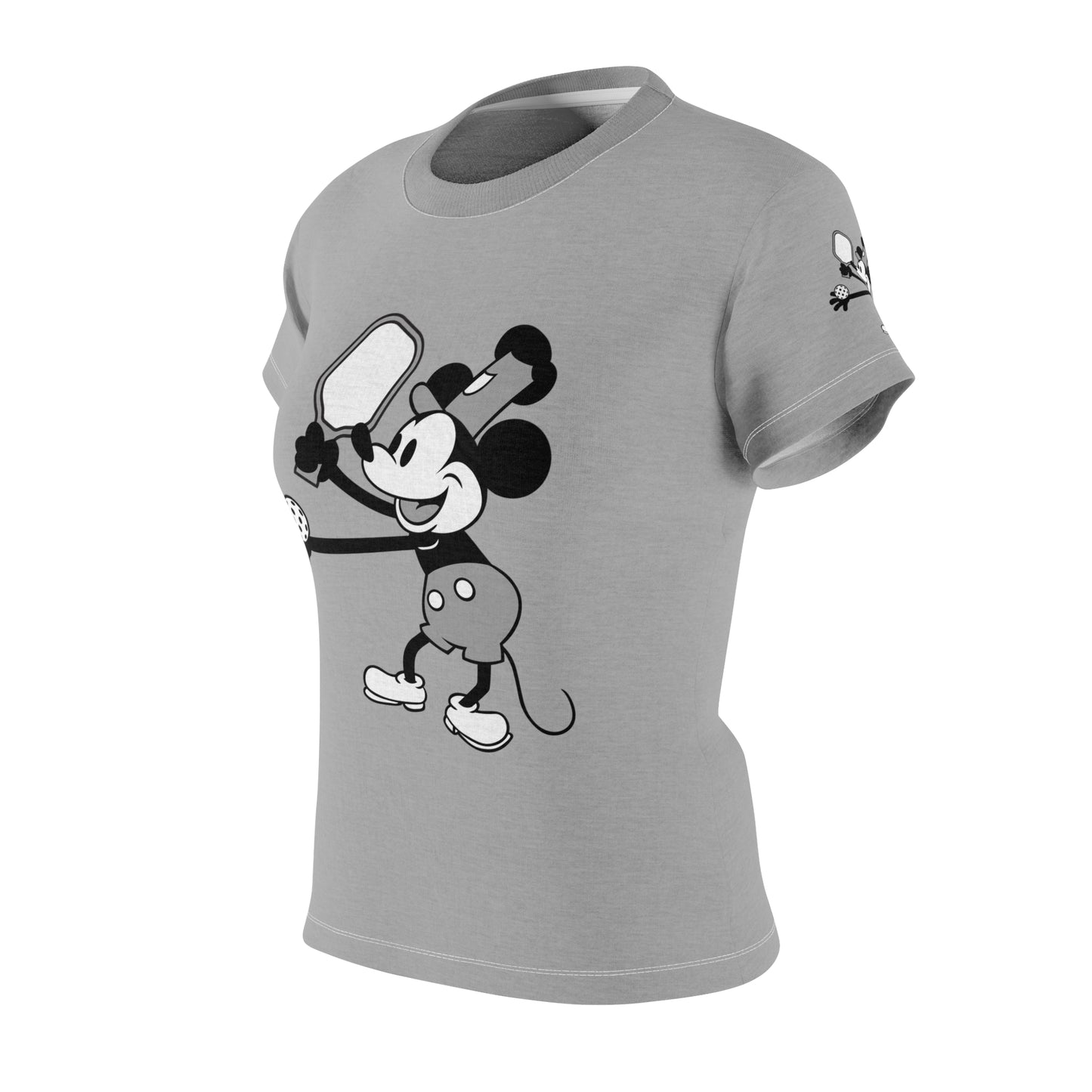 Steamboat Mickey Pickleball Gray Tee Shirt