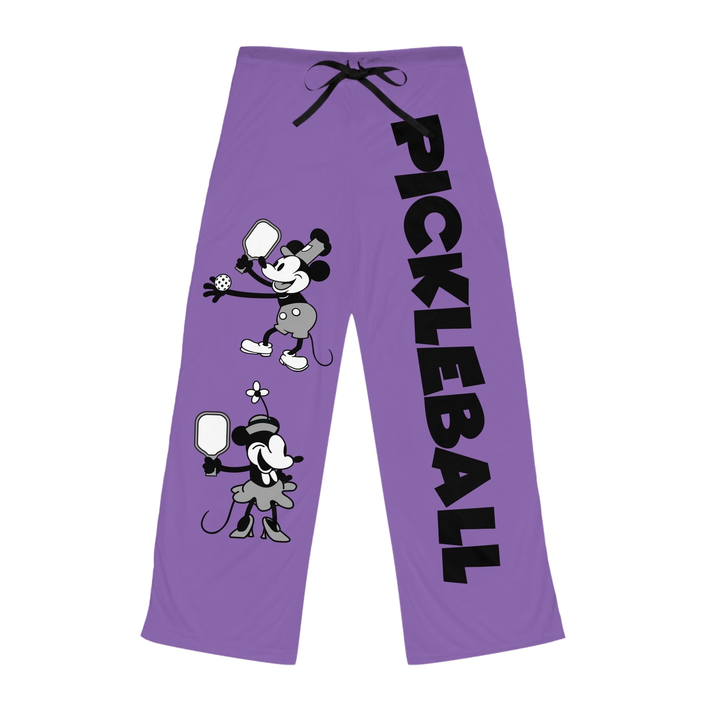Steamboat Mickey Pickleball Purple Women's Pajama Pants