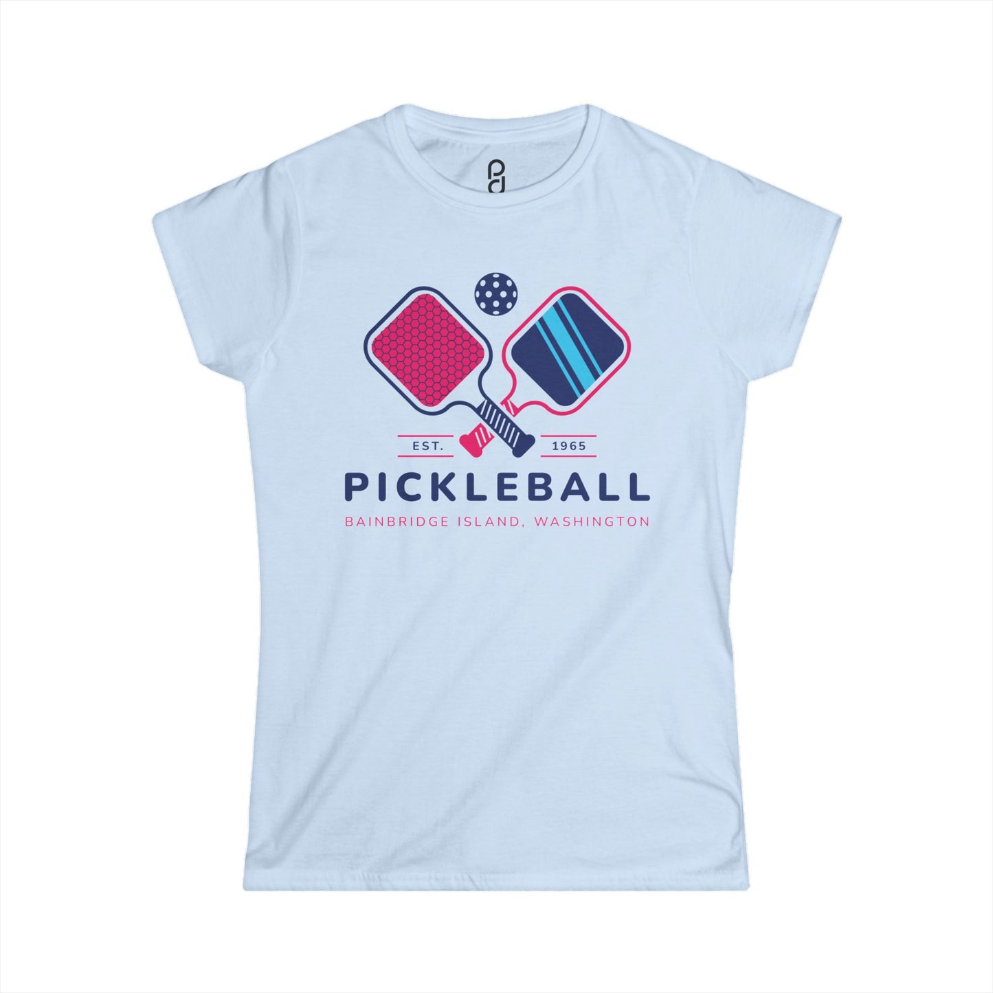 1965 Pickleball Double Paddles Women's Softstyle Tee
