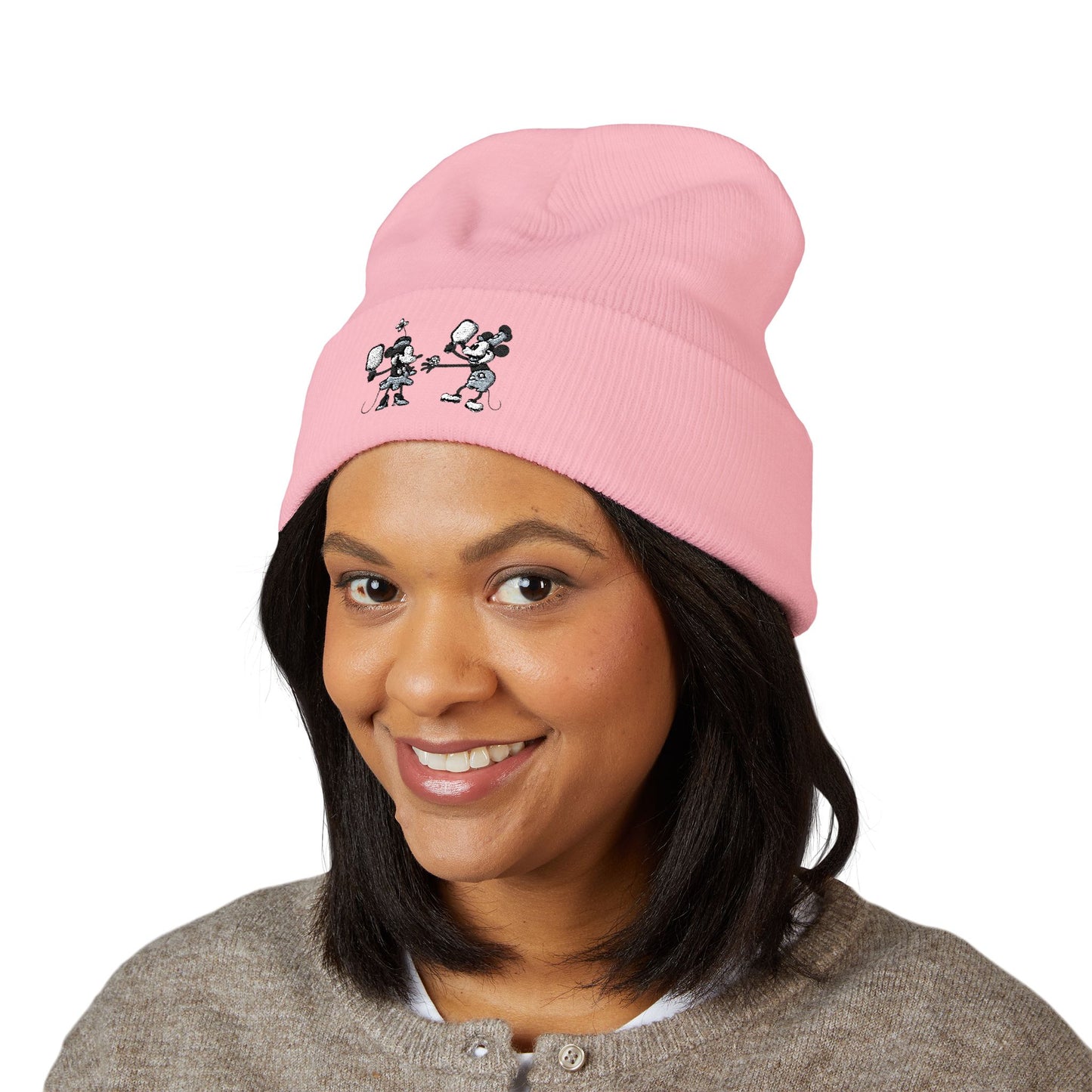 Steamboat Mickey Pickleball Embroidered Cuffed Beanie Hat