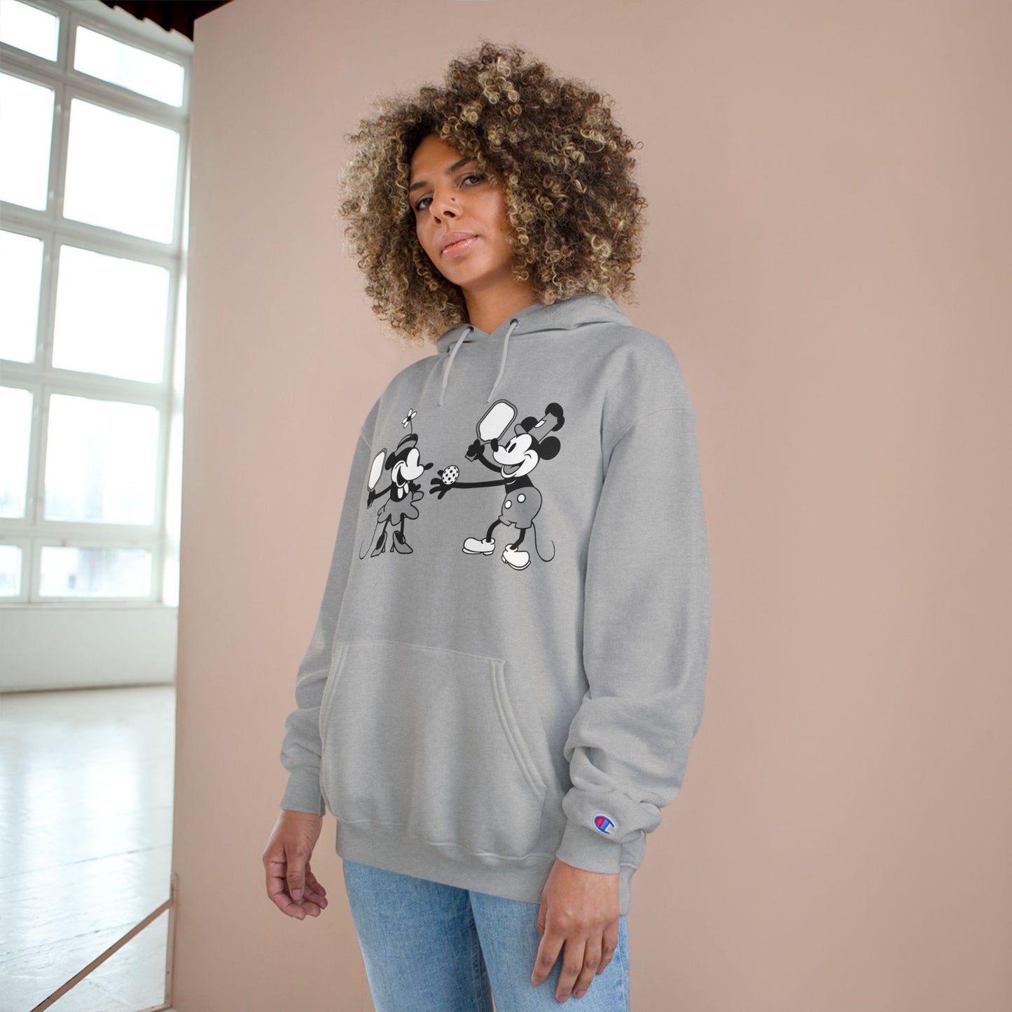 Steamboat Mickey Pickleball Game Unisex Champion Hoodie