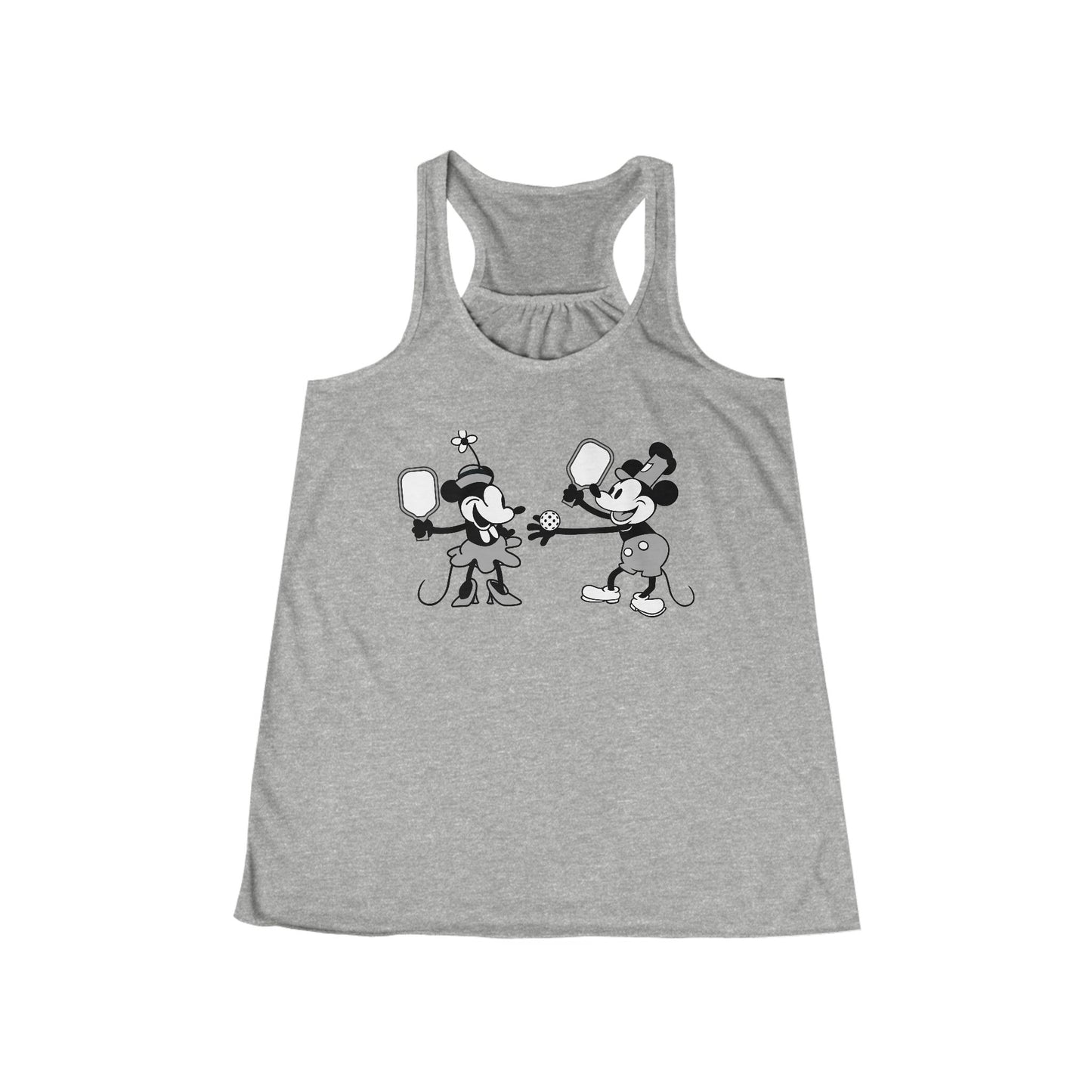 Steamboat Mickey Pickleball Game Women's Flowy Racerback Tank