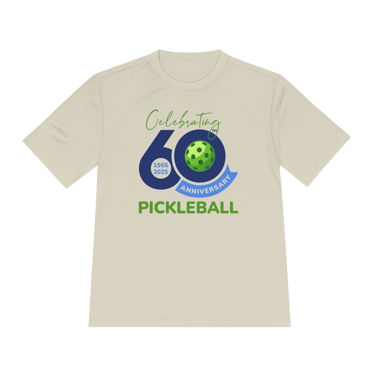 60th Anniversary Pickleball Unisex Moisture Wicking Tee