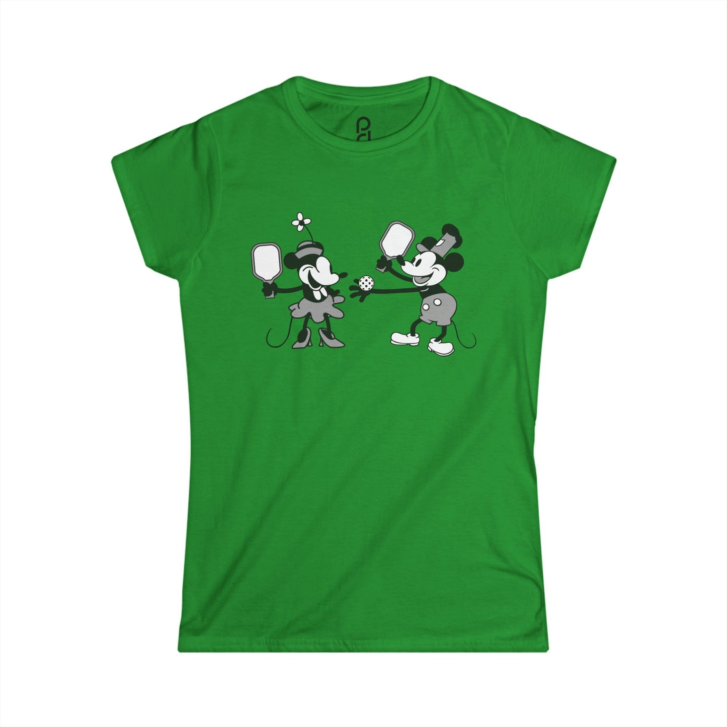 Steamboat Mickey Pickleball Game Women's Softstyle Tee