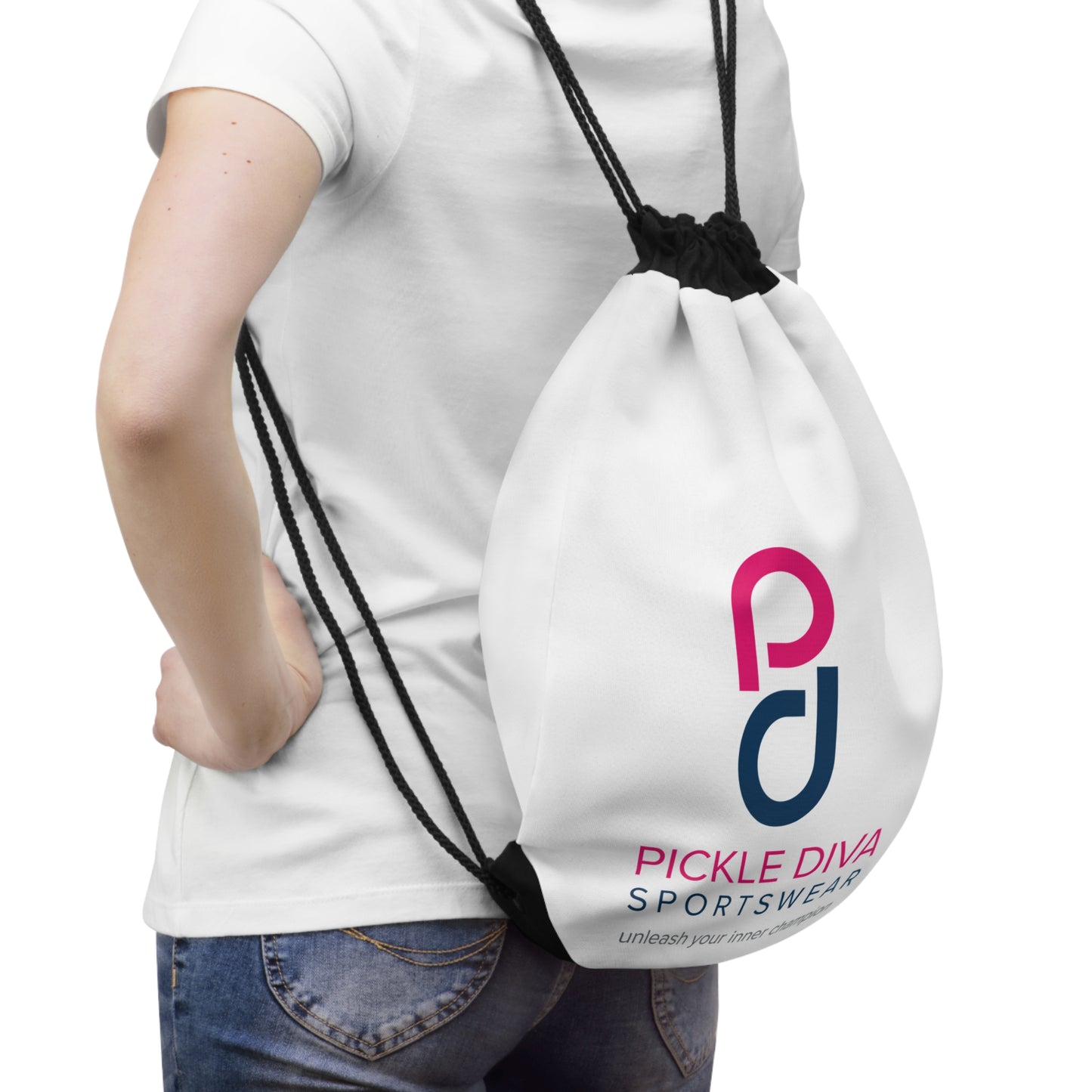 Pickleball Diva Inner Champion I Drawstring Bag
