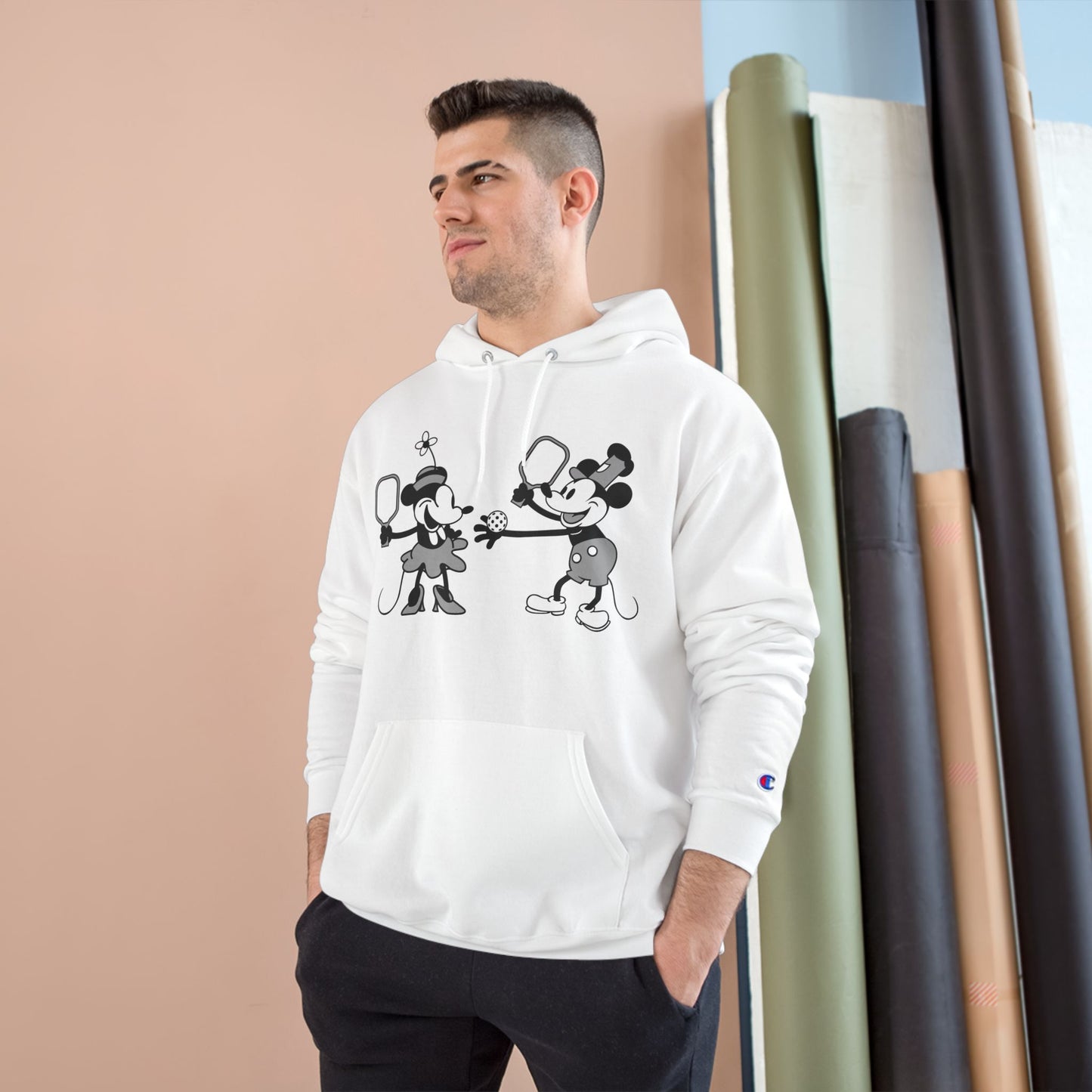 Steamboat Mickey Pickleball Game Unisex Champion Hoodie