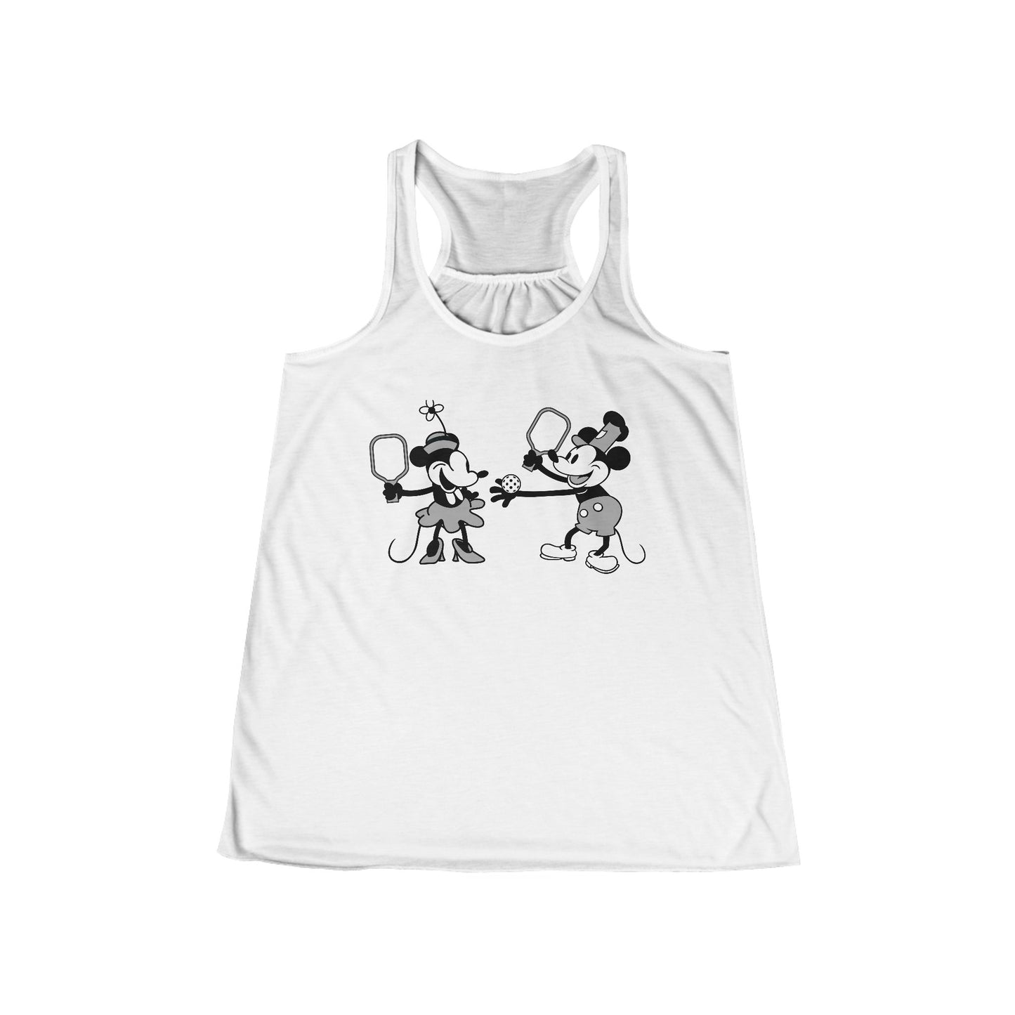 Steamboat Mickey Pickleball Game Women's Flowy Racerback Tank