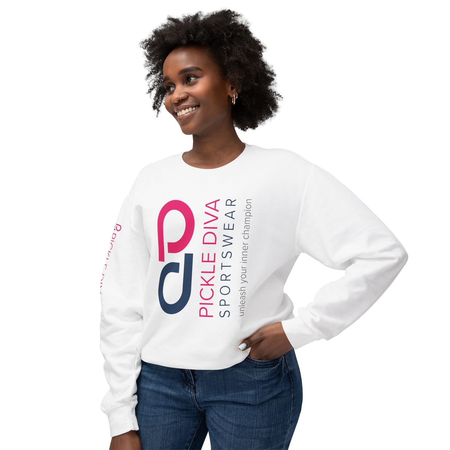 Pickleball Diva Inner Champion III Unisex Lightweight Crewneck Sweatshirt