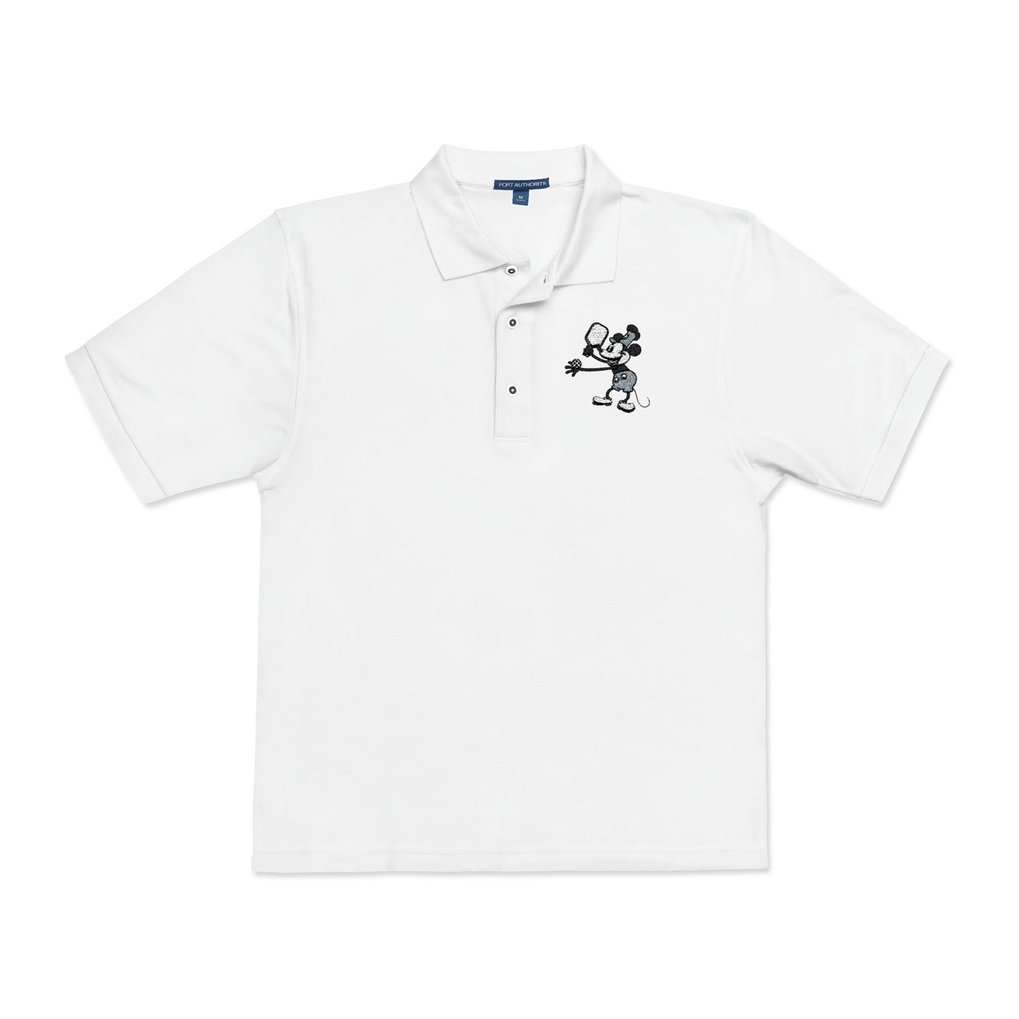 Steamboat Mickey Pickleball Embroidered Unisex Polo Shirt