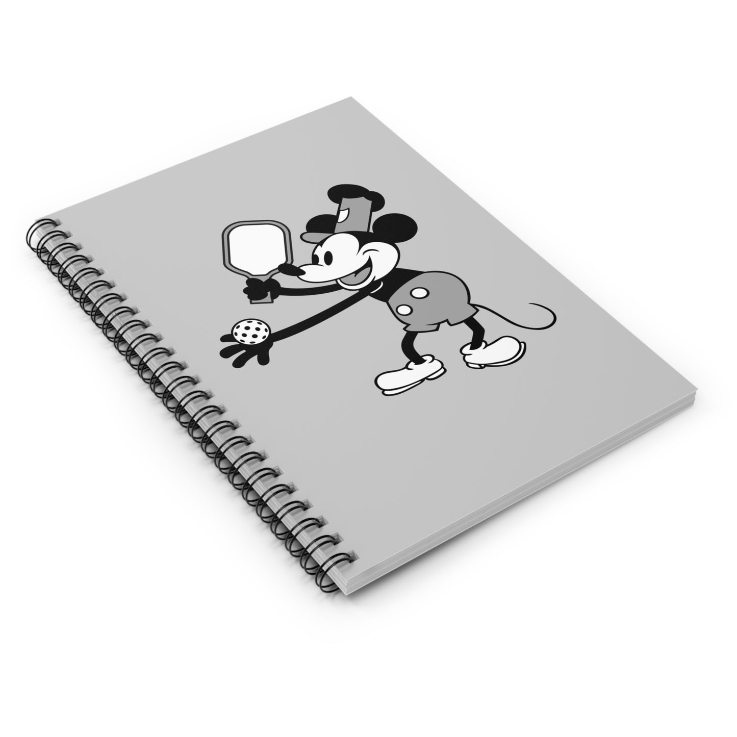 Steamboat Mickey Pickleball Spiral Notebook - Ruled Line