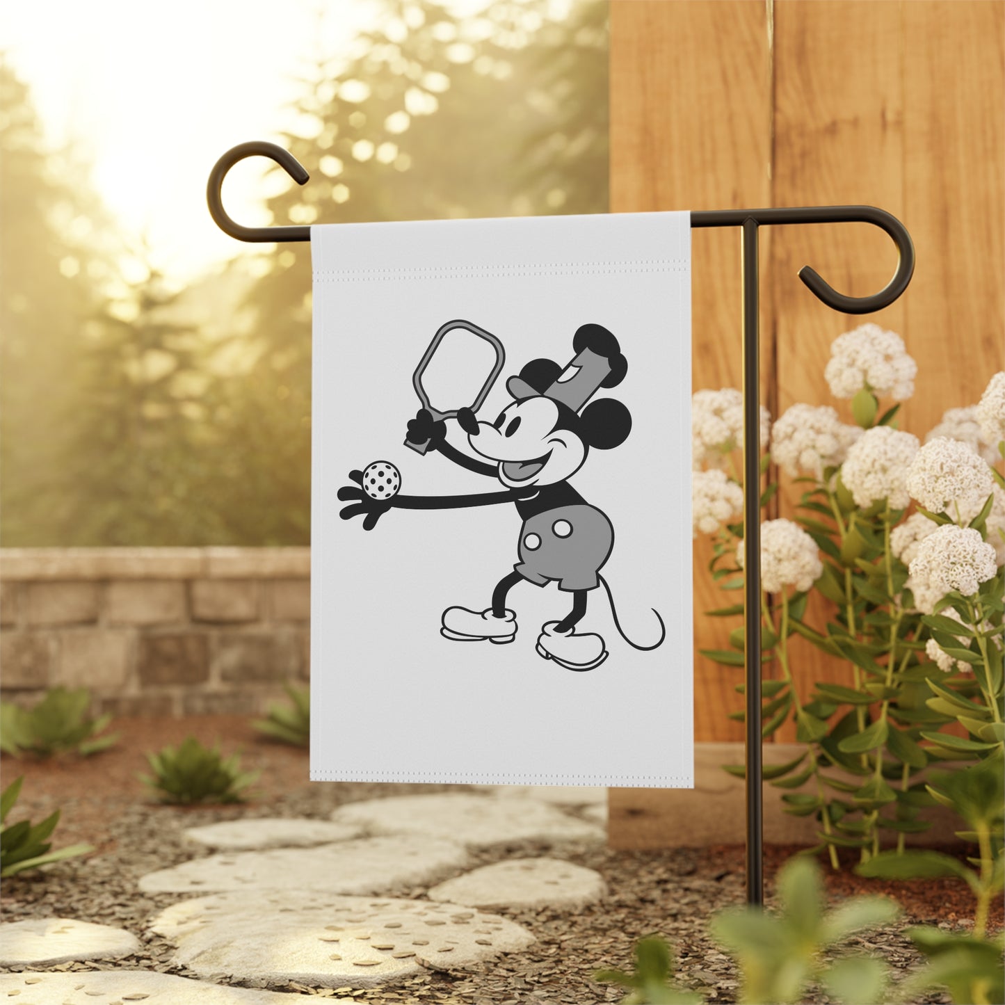 Steamboat Mickey Pickleball Garden Banner
