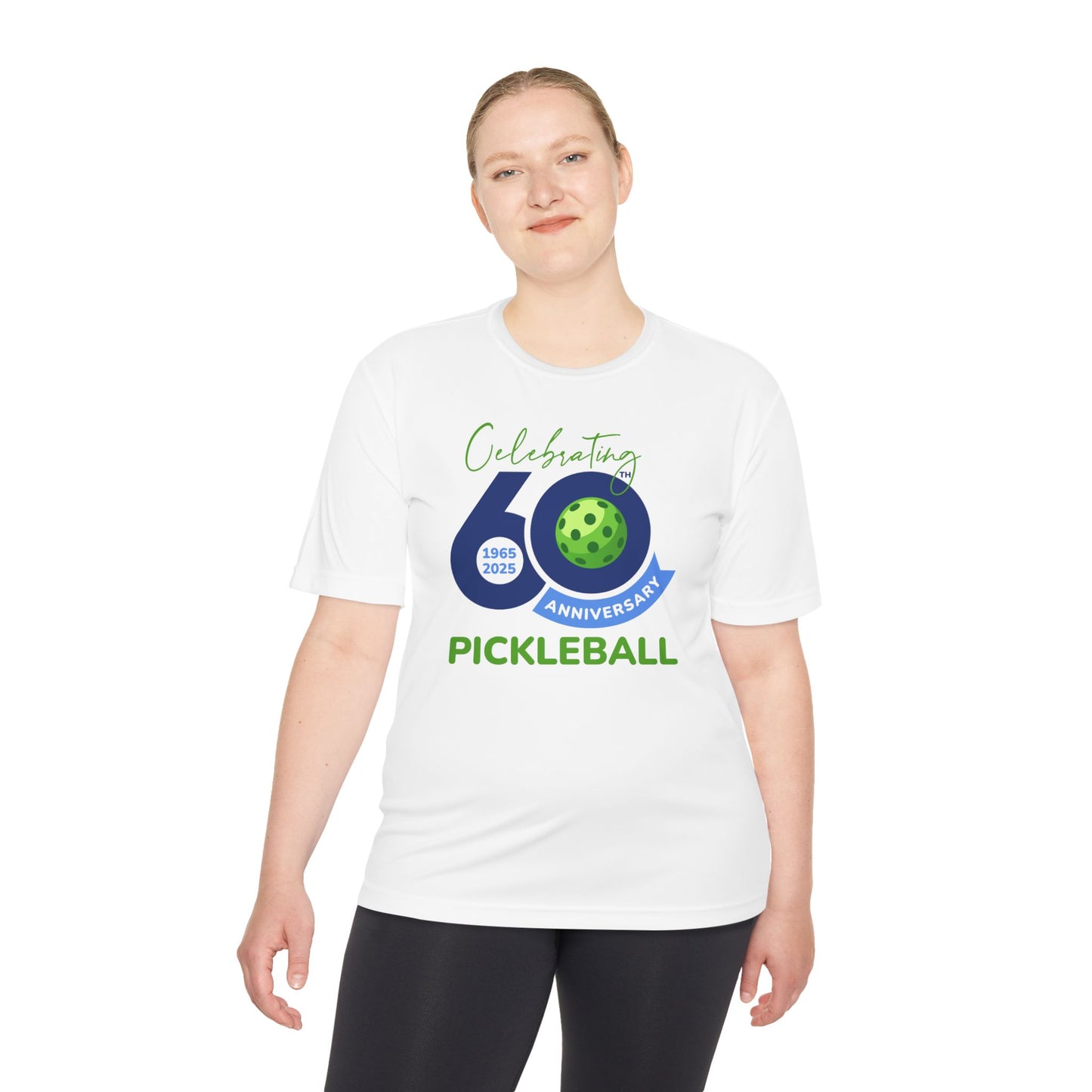 60th Anniversary Pickleball Unisex Moisture Wicking Tee