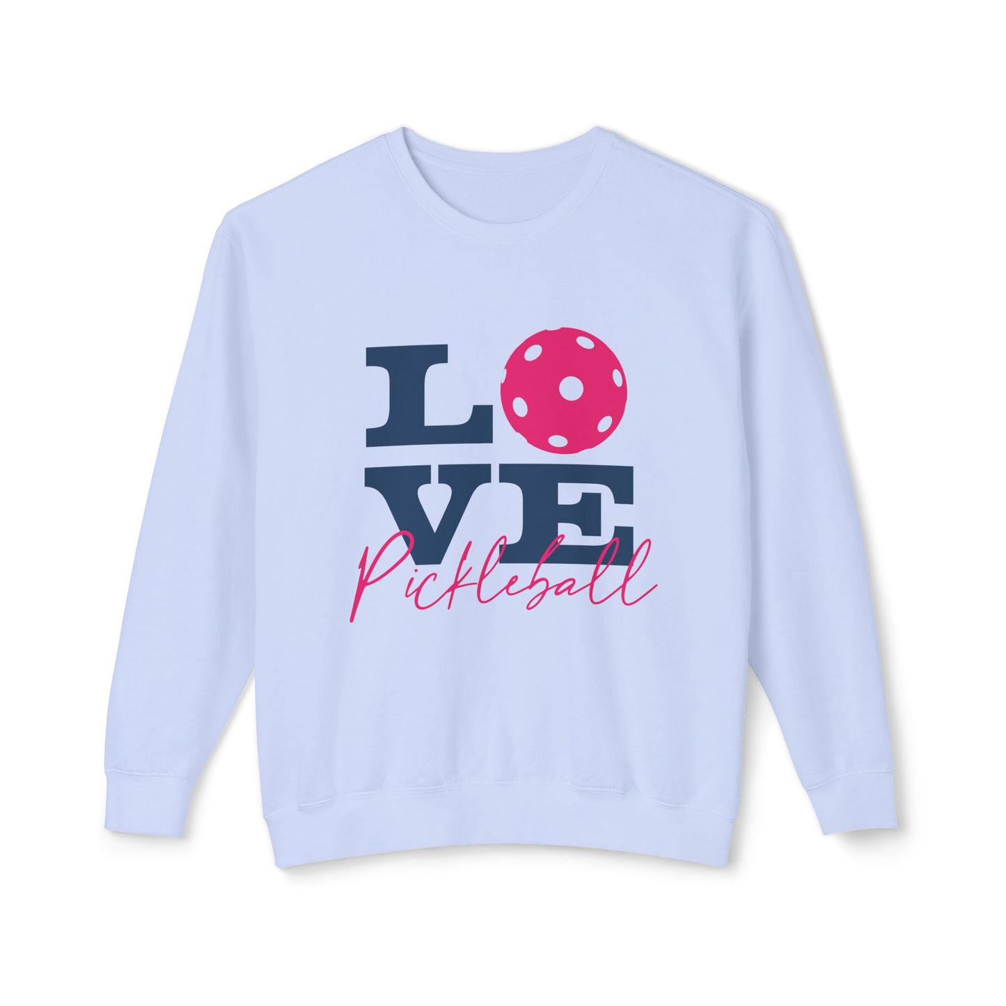 Love Pickleball I Unisex Lightweight Crewneck Sweatshirt