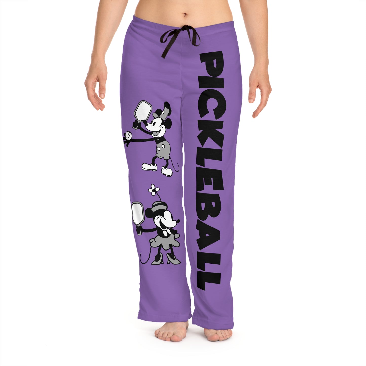 Steamboat Mickey Pickleball Purple Women's Pajama Pants