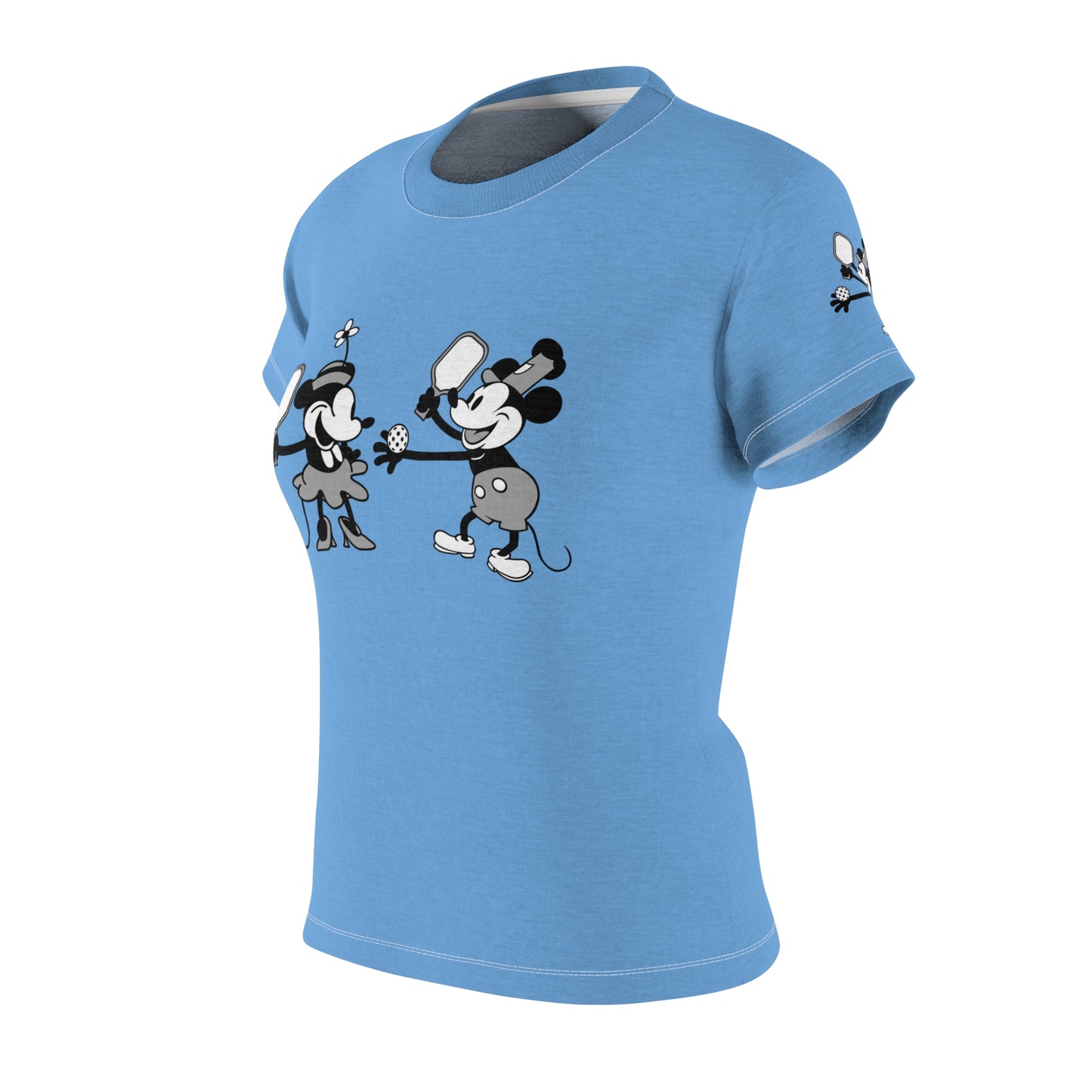 Steamboat Mickey Pickleball Game Blue Tee Shirt