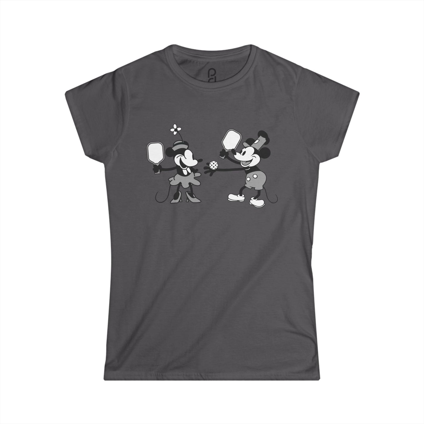 Steamboat Mickey Pickleball Game Women's Softstyle Tee
