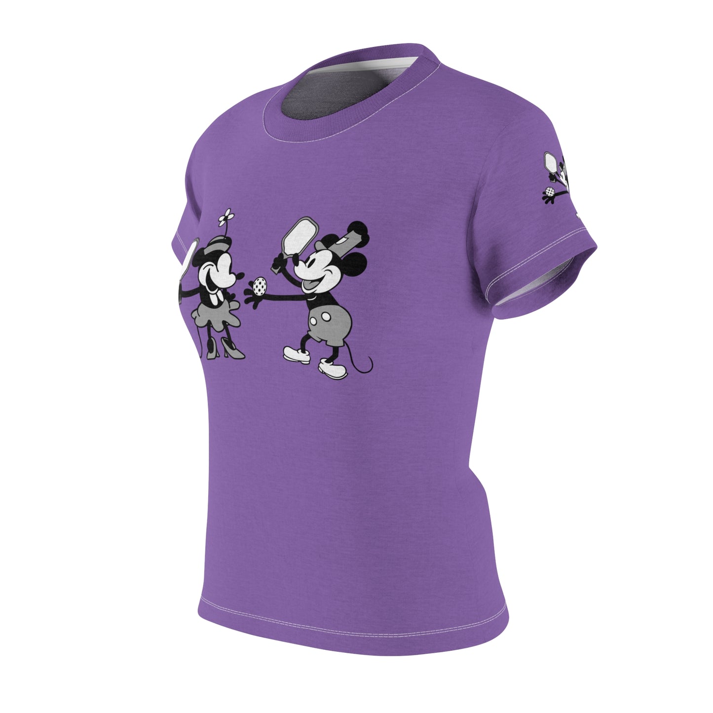 Steamboat Mickey Pickleball Game Purple Tee Shirt