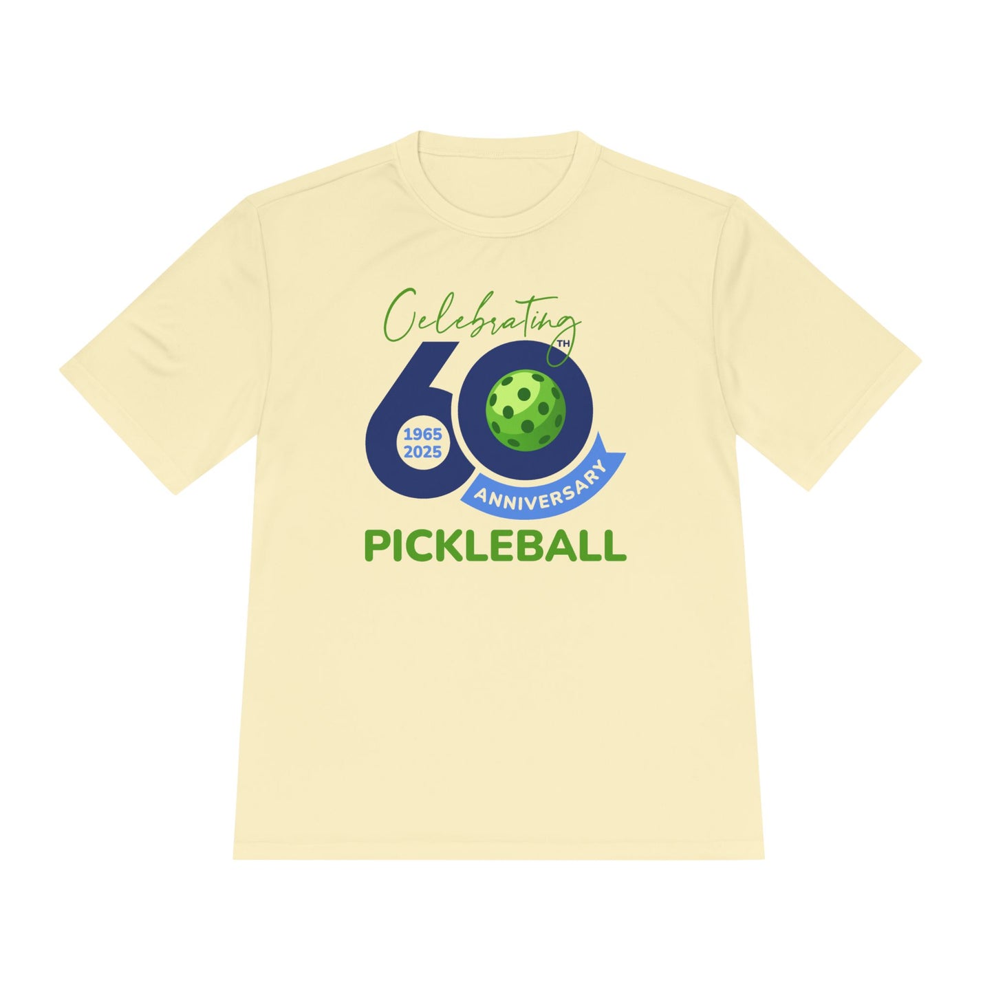 60th Anniversary Pickleball Unisex Moisture Wicking Tee