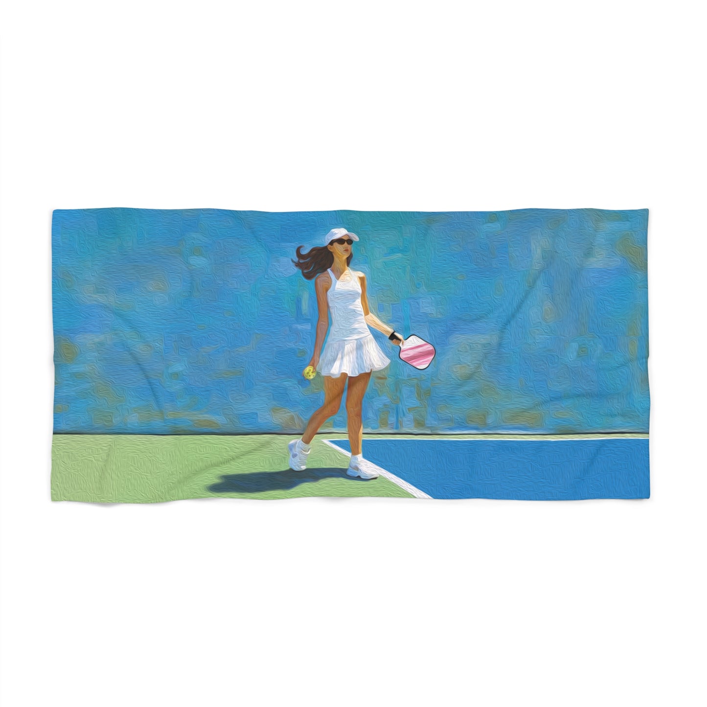 Pickleball "Courtside" Beach Towel