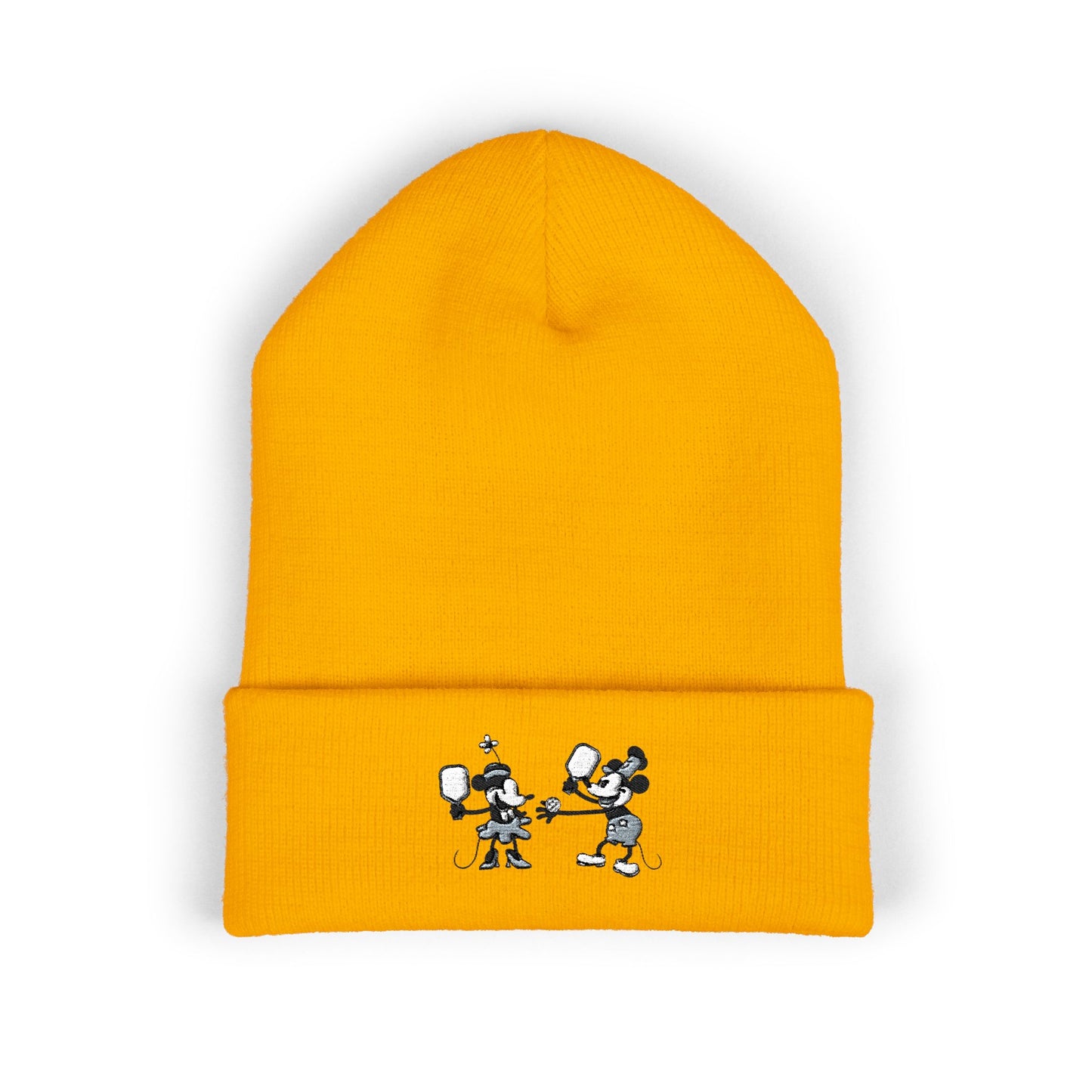 Steamboat Mickey Pickleball Embroidered Cuffed Beanie Hat