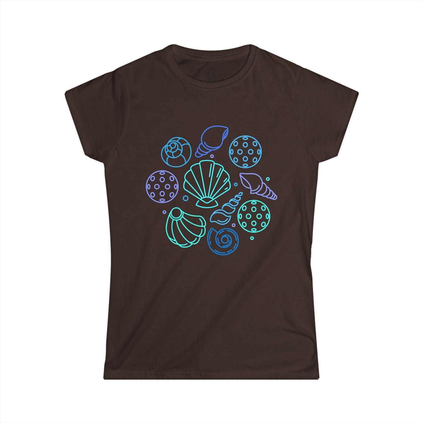 Pickleball Seashells Women's Softstyle Tee