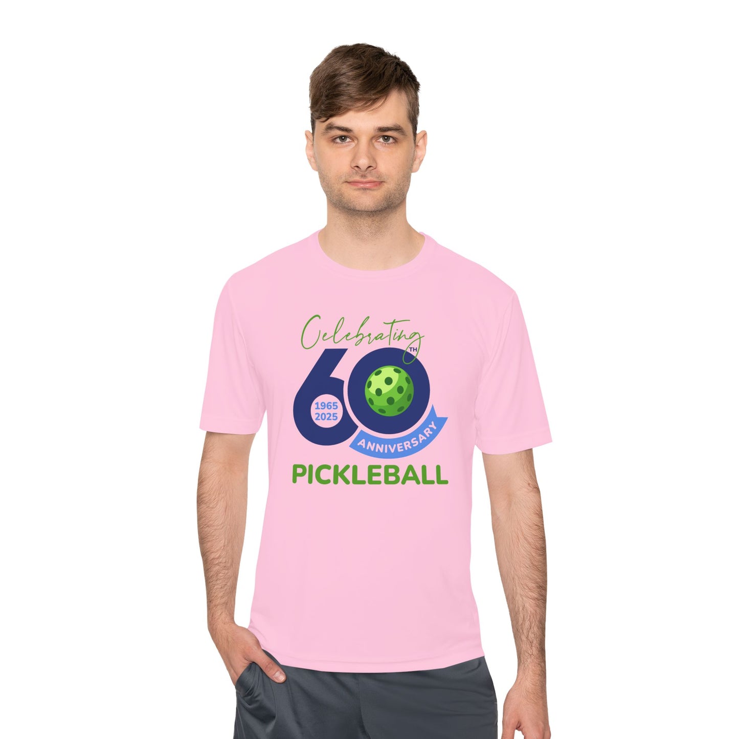 60th Anniversary Pickleball Unisex Moisture Wicking Tee