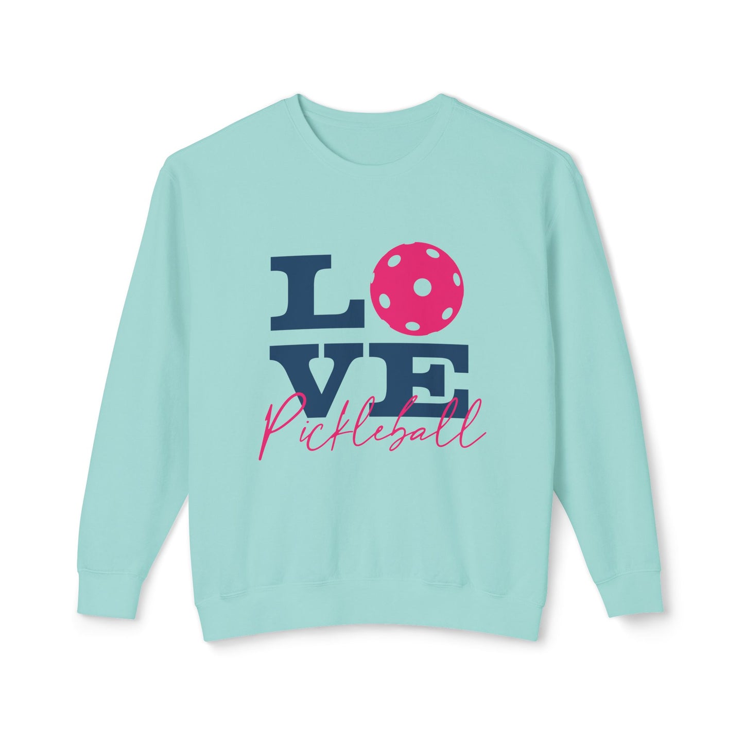 Love Pickleball I Unisex Lightweight Crewneck Sweatshirt