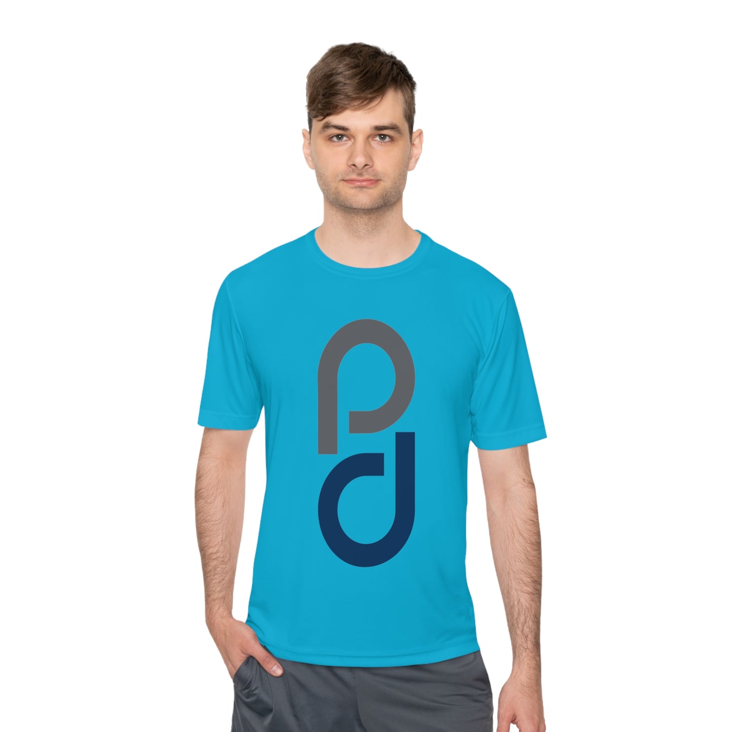PD Pickleball Blues II - Gray Blue Unisex Moisture Wicking Tee