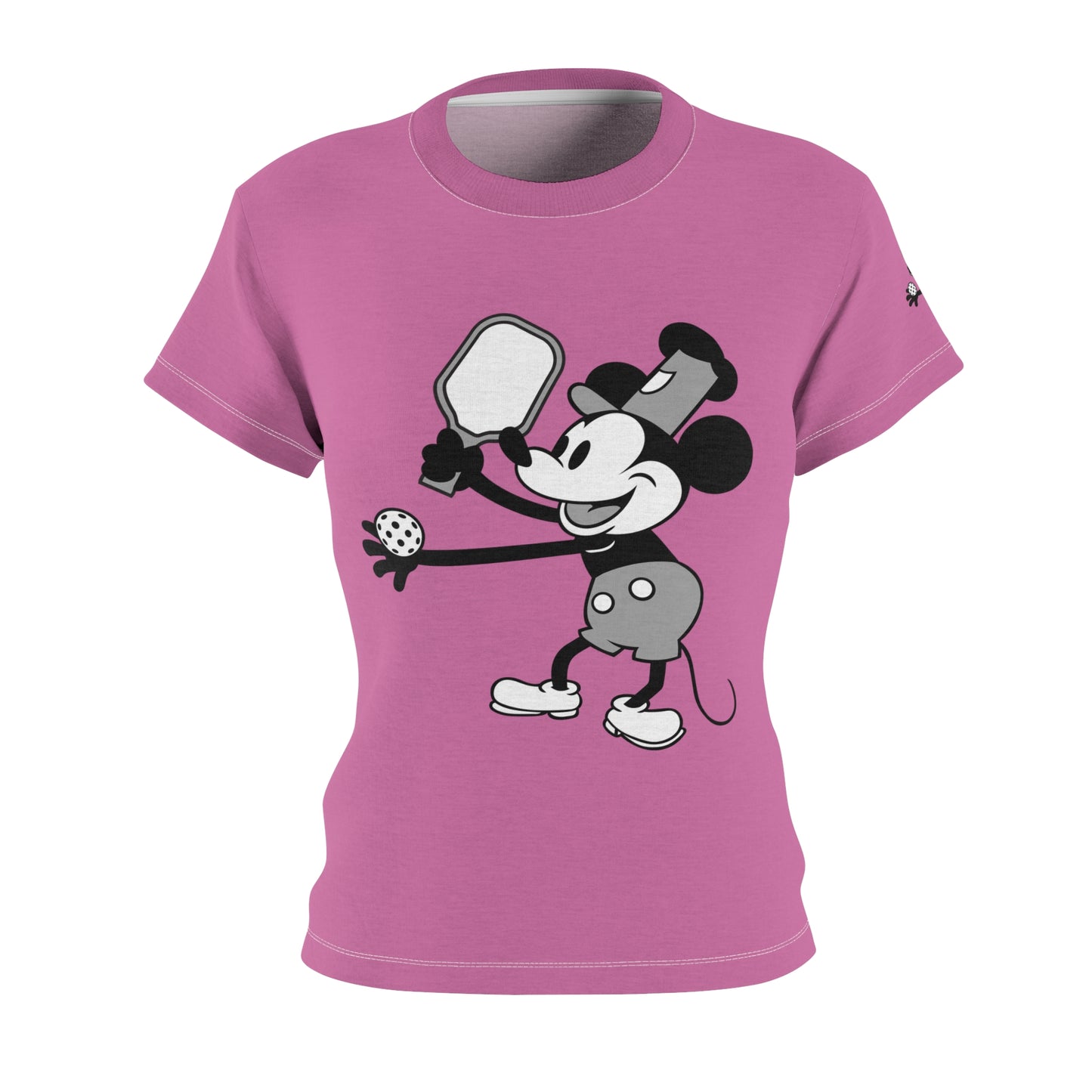 Steamboat Mickey Pickleball Pink Tee Shirt