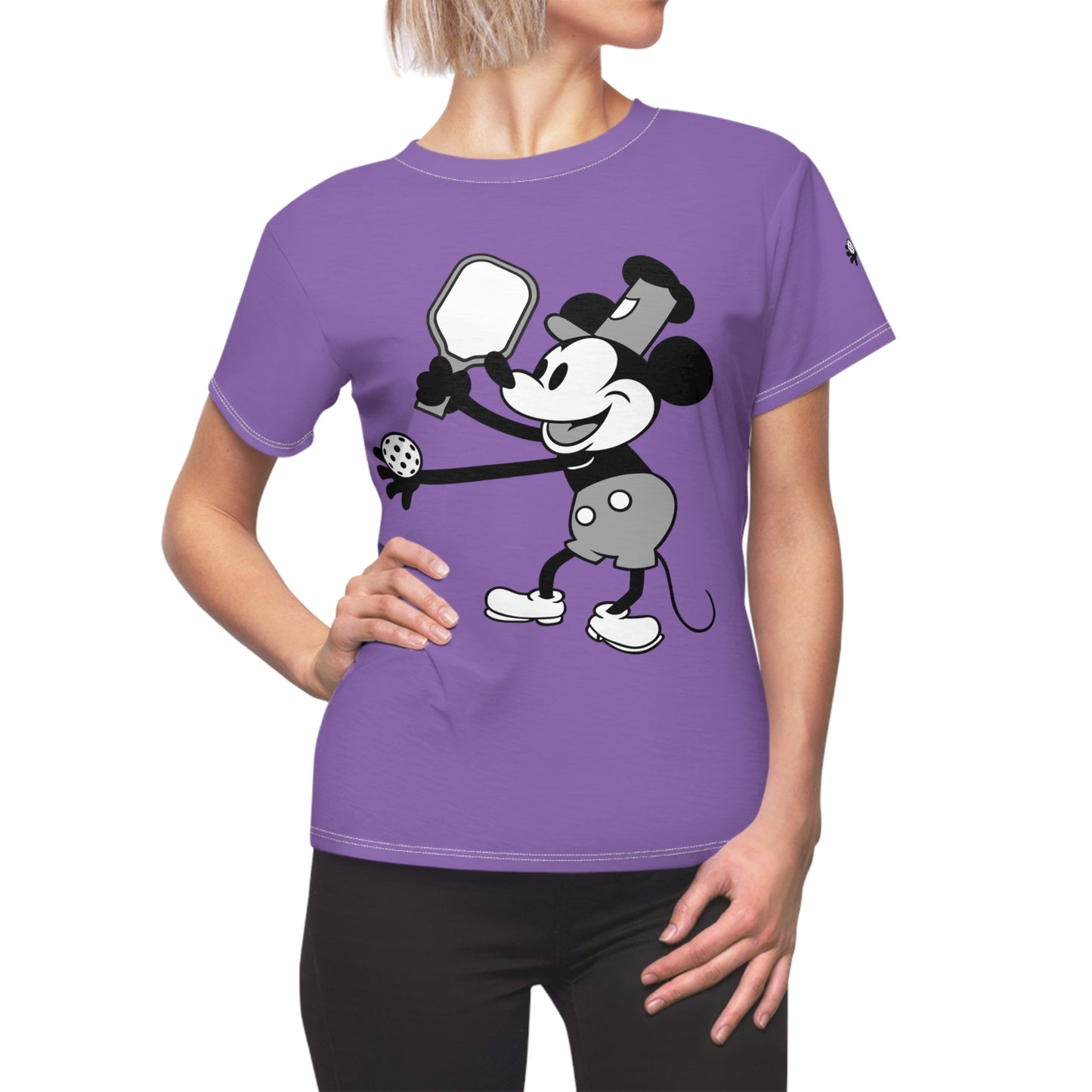 Steamboat Mickey Pickleball Purple Tee Shirt