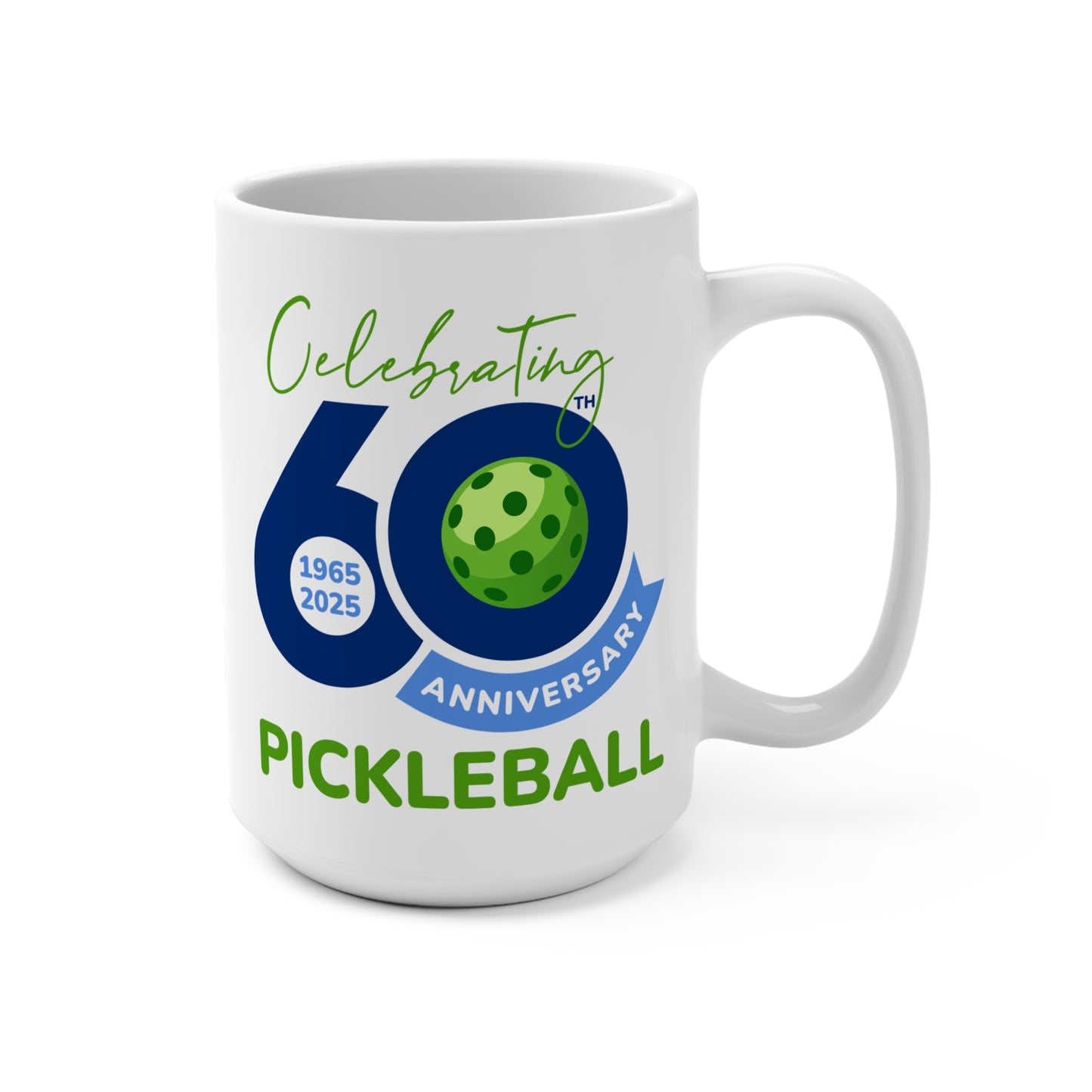 60th Anniversary Pickleball Mug 15oz