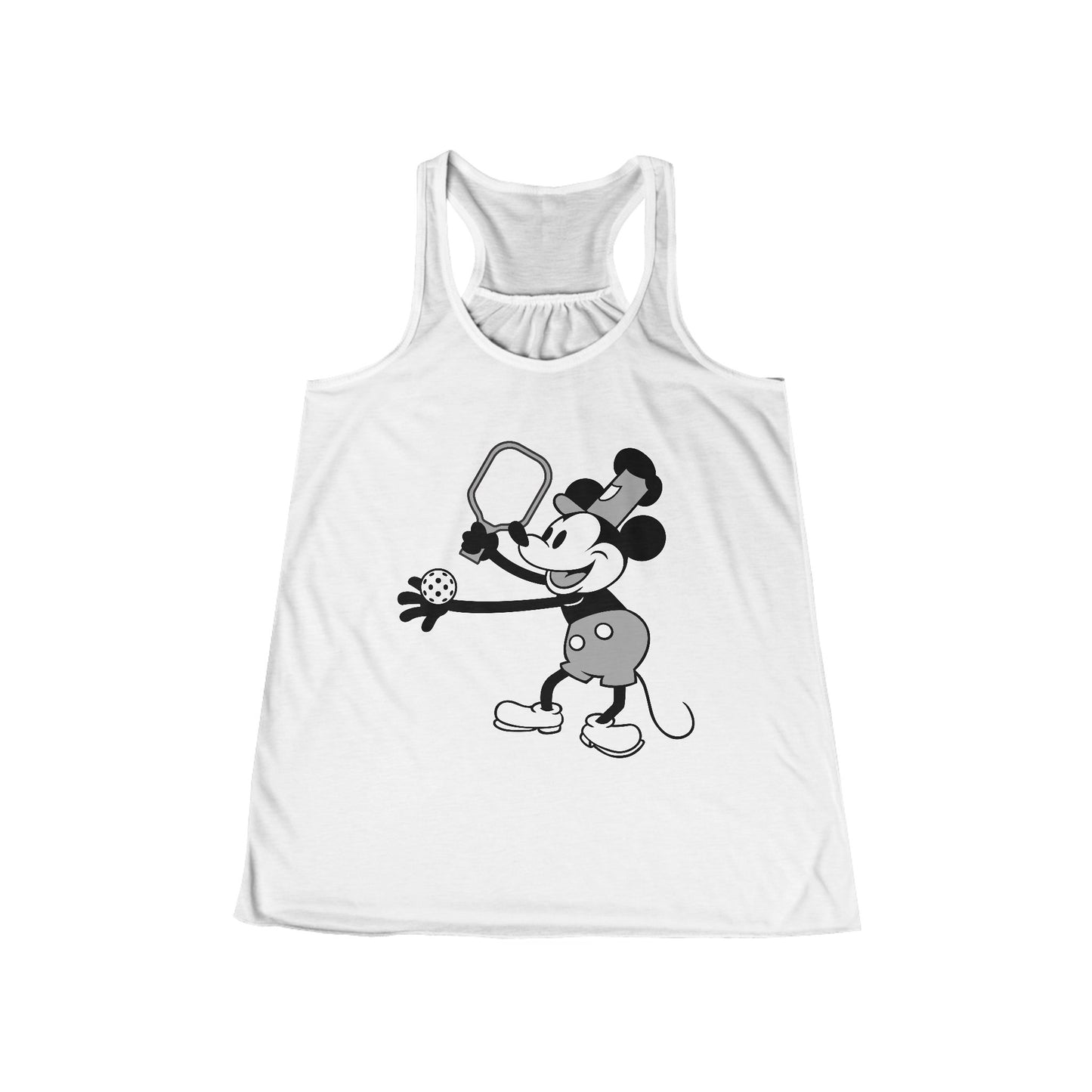Steamboat Mickey Pickleball Women's Flowy Racerback Tank