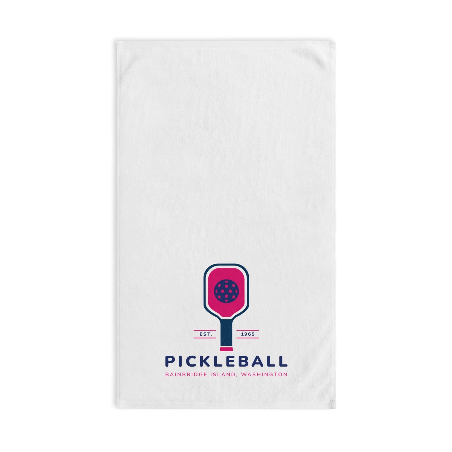 1965 Pickleball Pink Paddle Hand Towel