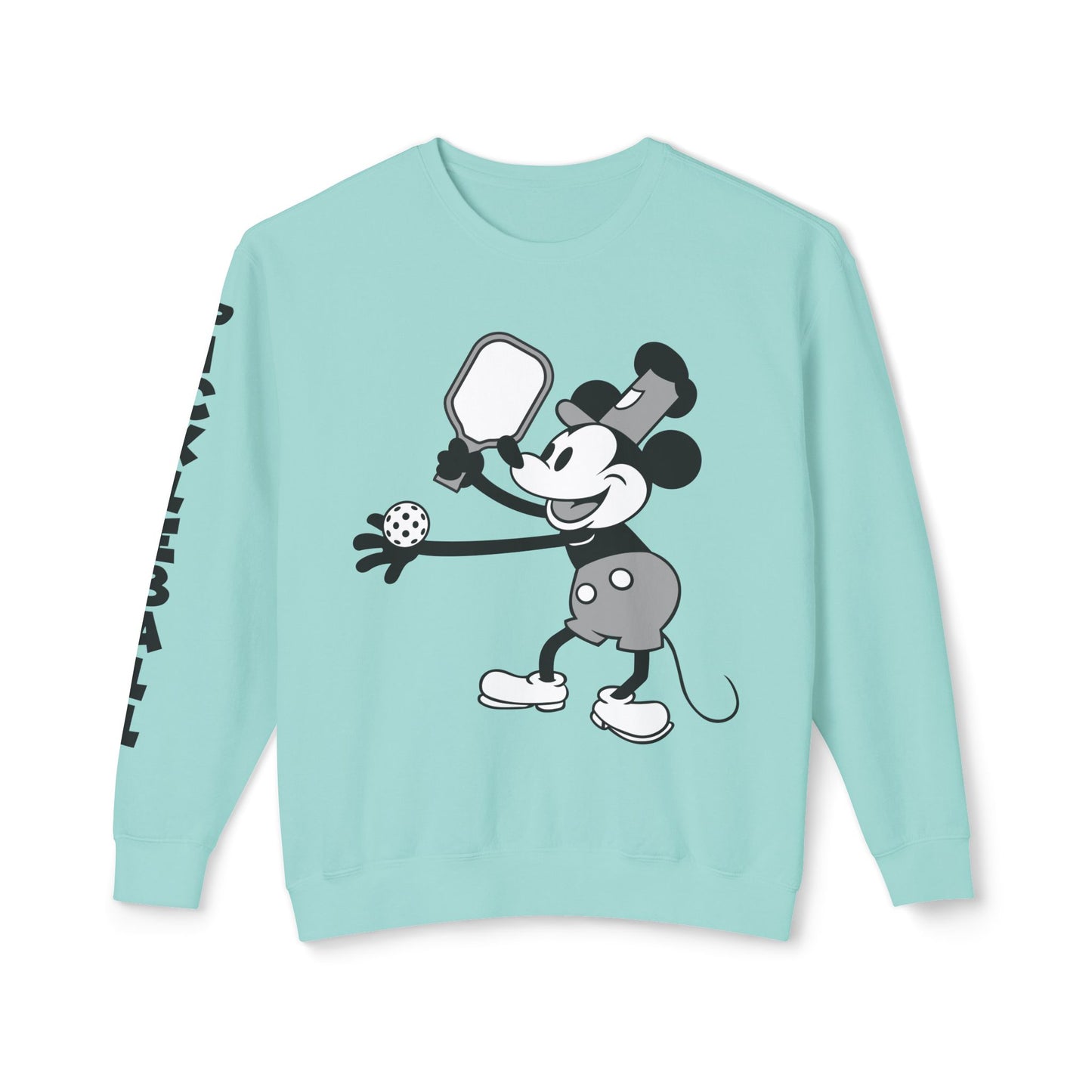Steamboat Mickey Pickleball Unisex Lightweight Crewneck Sweatshirt