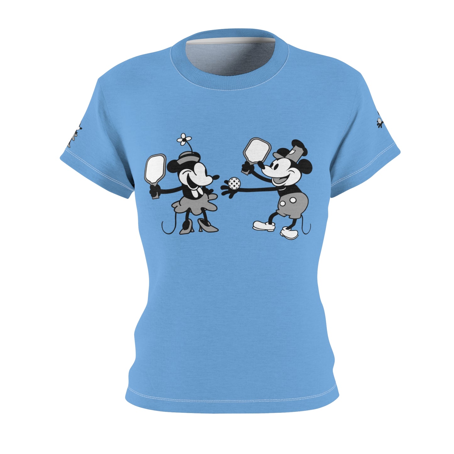 Steamboat Mickey Pickleball Game Blue Tee Shirt