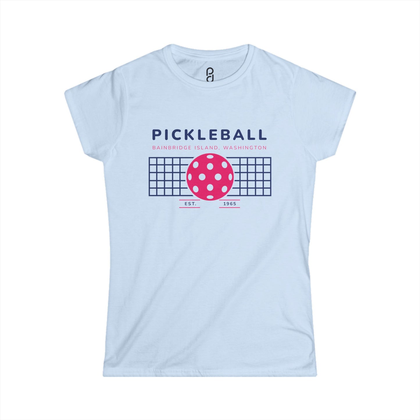 1965 Pickleball Ball & Net Women's Softstyle Tee