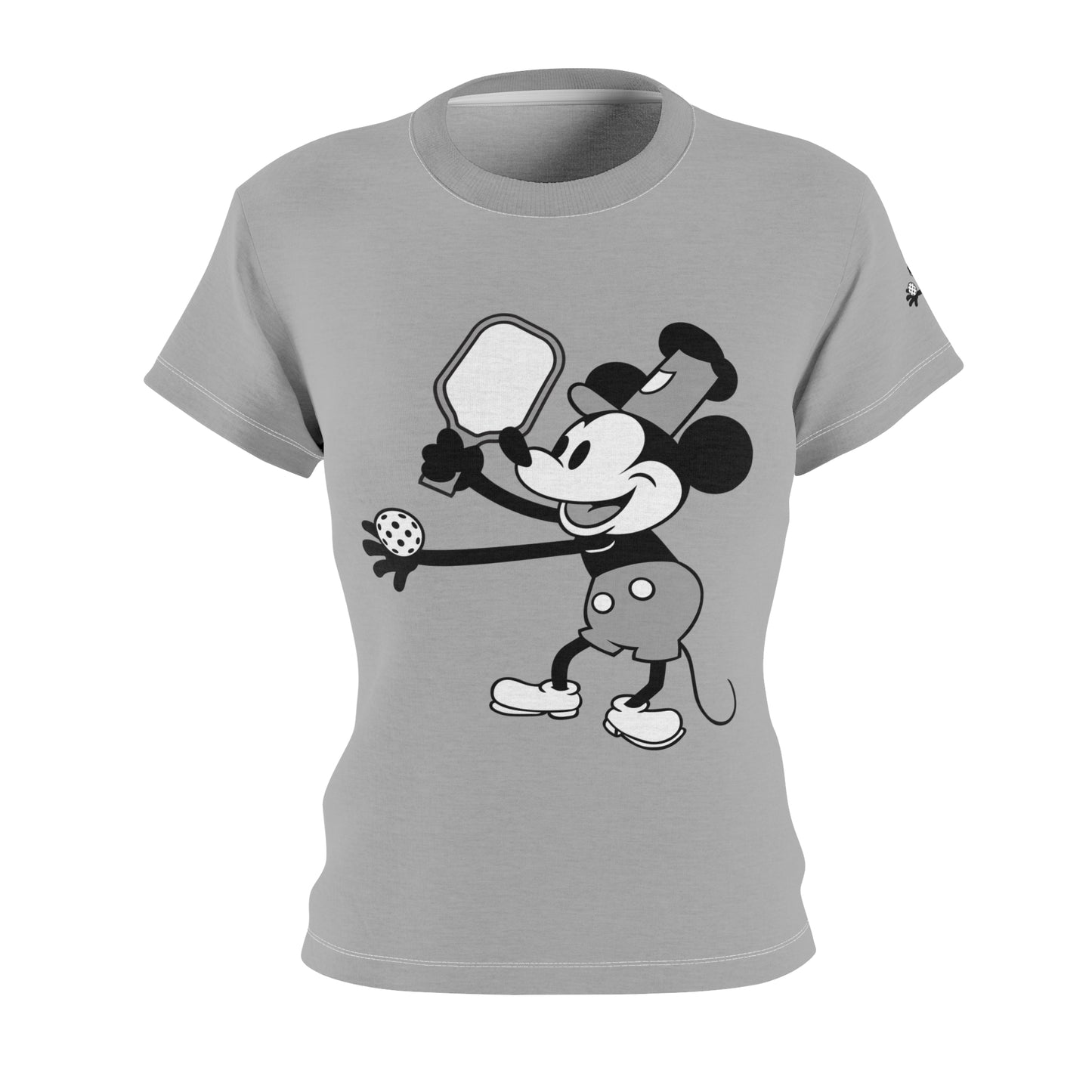 Steamboat Mickey Pickleball Gray Tee Shirt