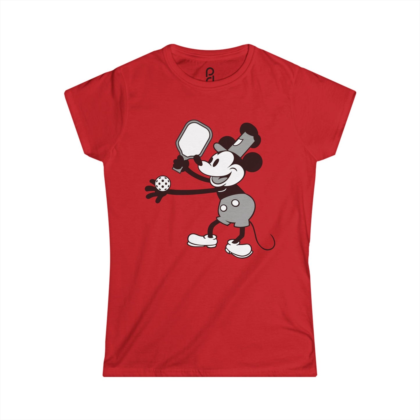 Steamboat Mickey Pickleball Women's Softstyle Tee