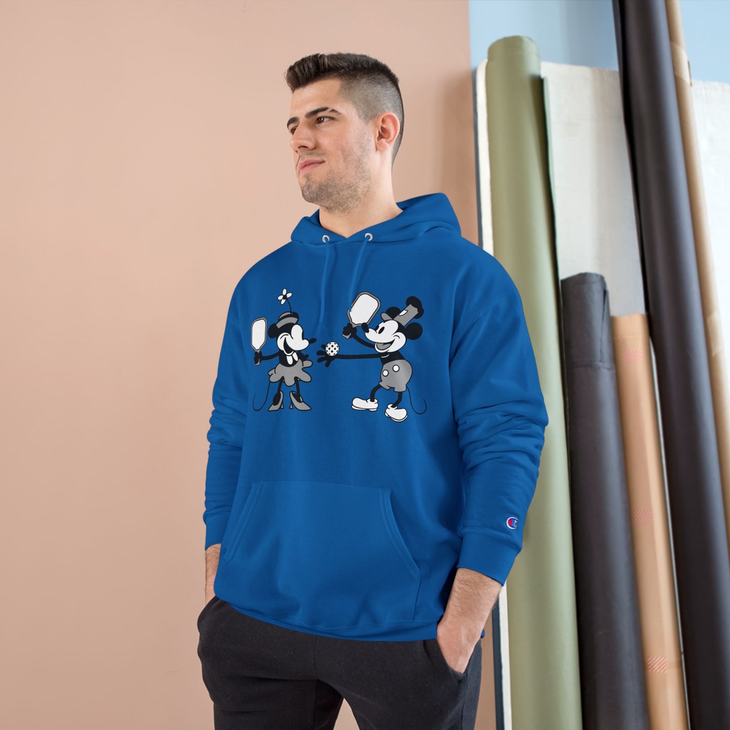 Steamboat Mickey Pickleball Game Unisex Champion Hoodie