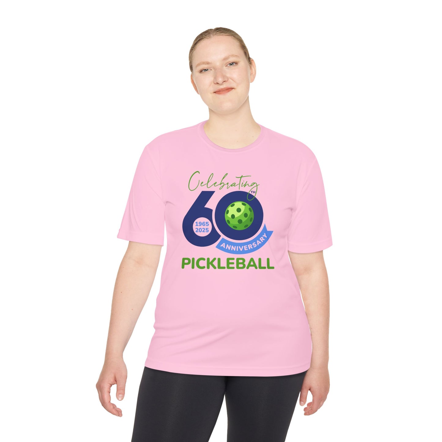 60th Anniversary Pickleball Unisex Moisture Wicking Tee