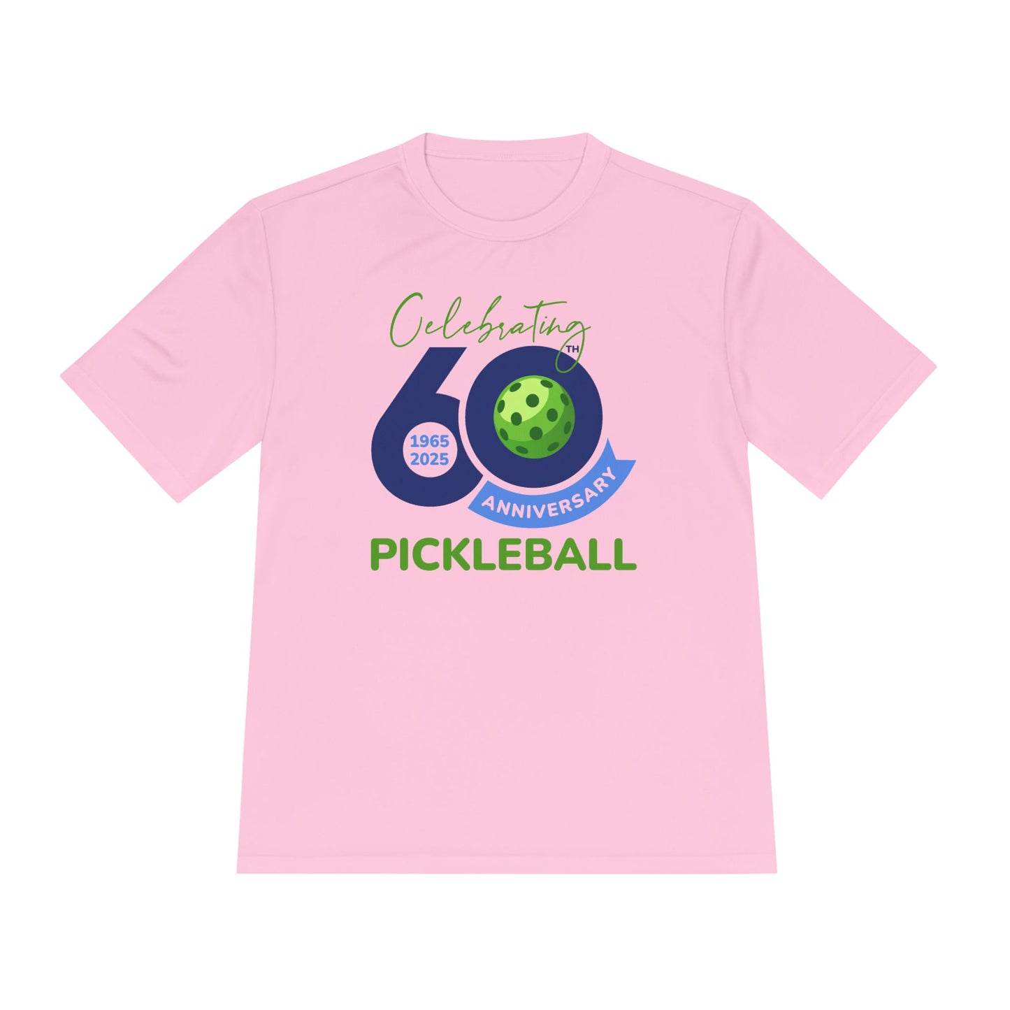 60th Anniversary Pickleball Unisex Moisture Wicking Tee