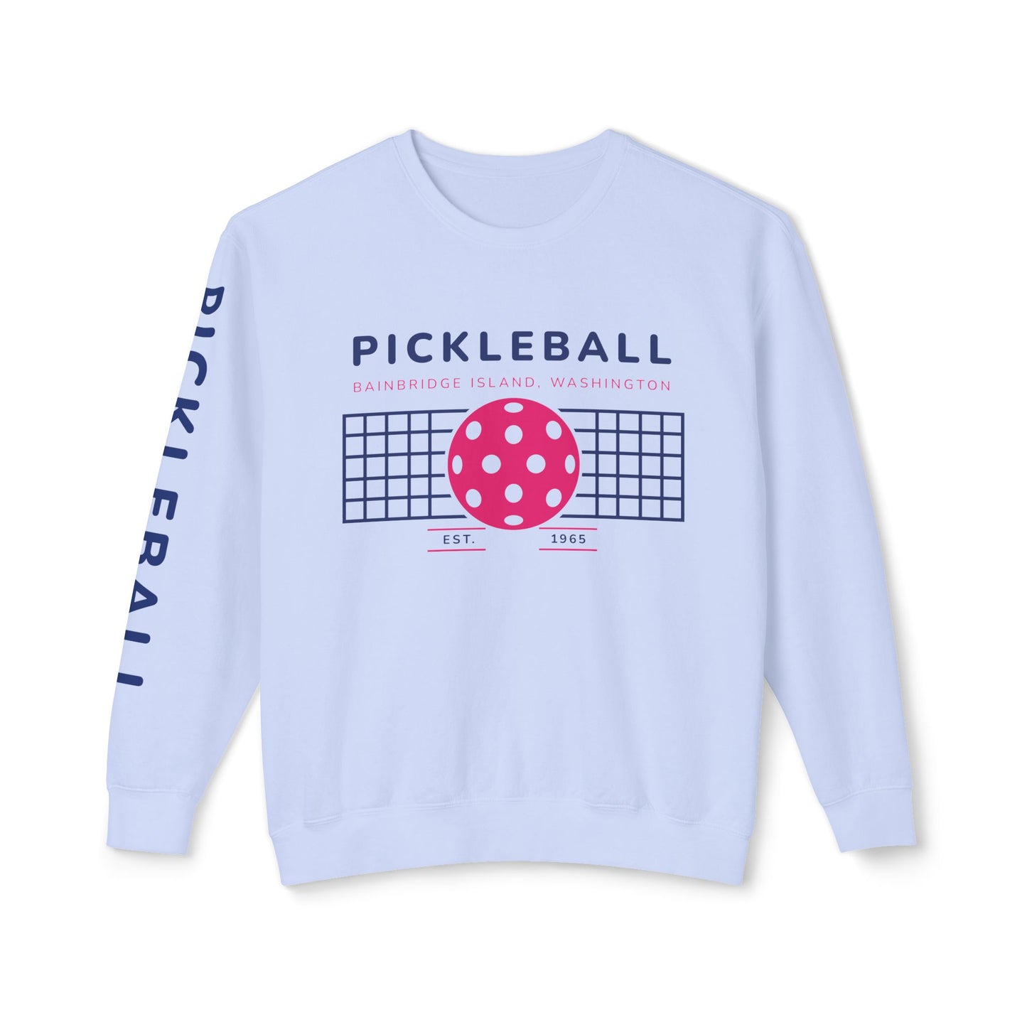 1965 Pickleball Ball & Net Unisex Lightweight Crewneck Sweatshirt