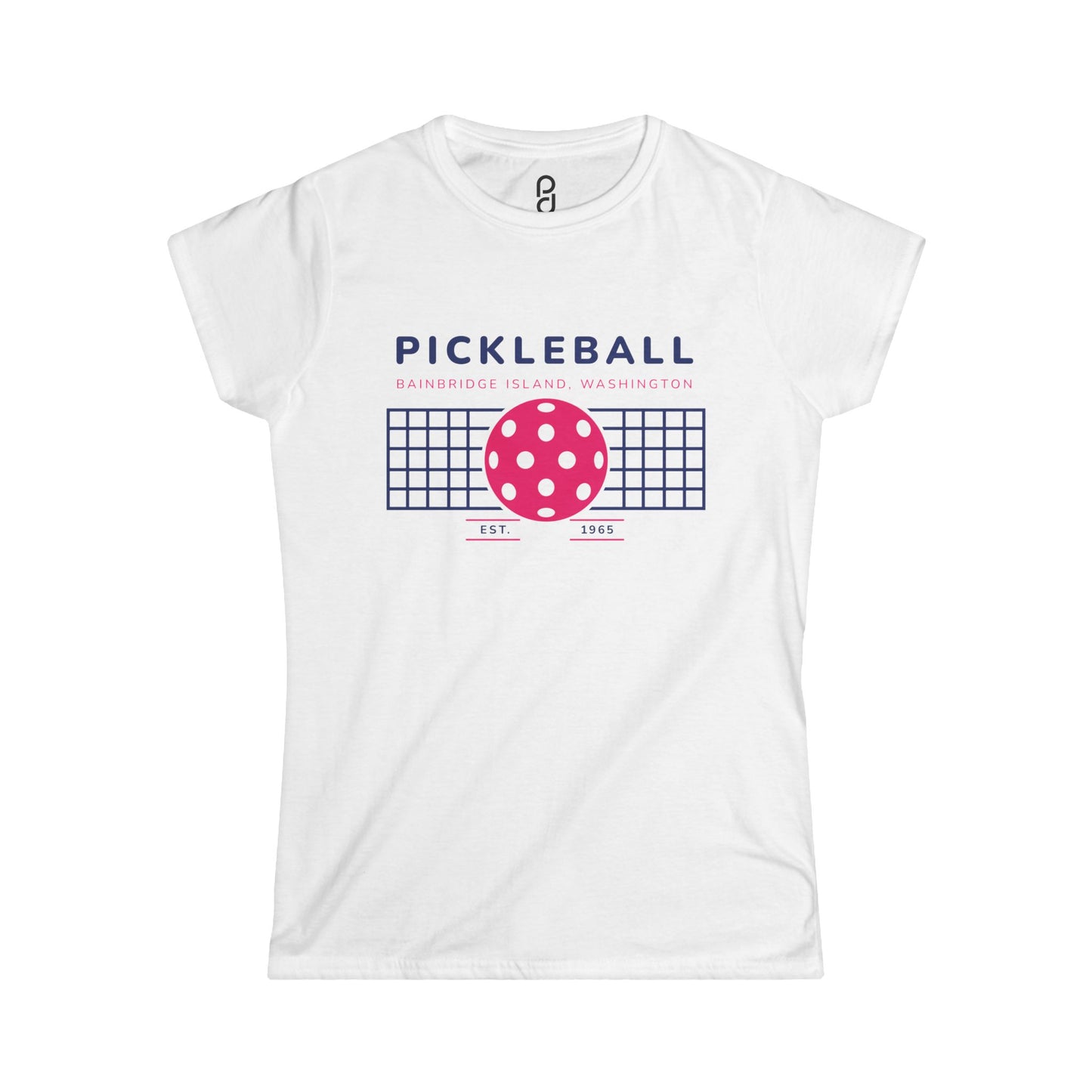 1965 Pickleball Ball & Net Women's Softstyle Tee