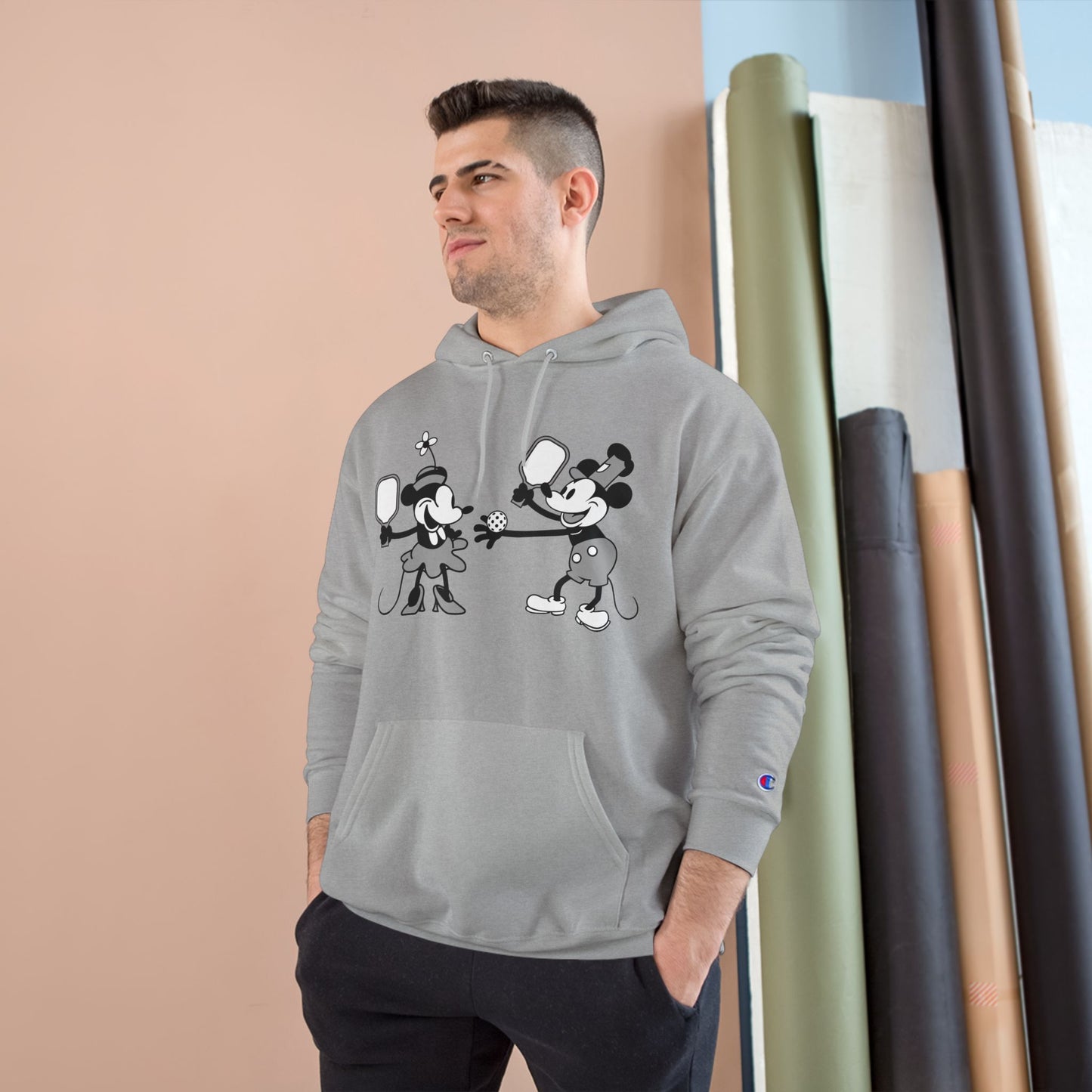 Steamboat Mickey Pickleball Game Unisex Champion Hoodie
