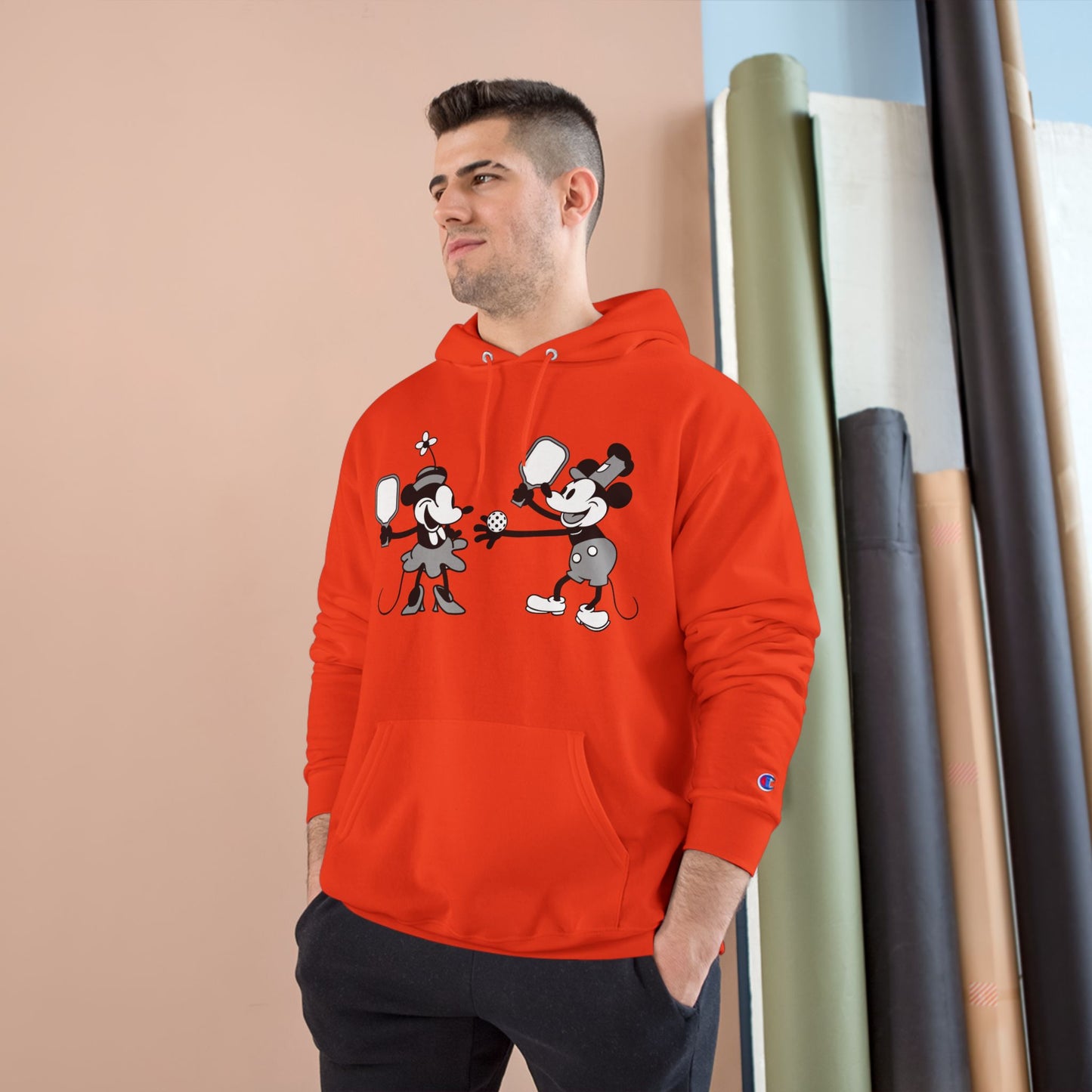 Steamboat Mickey Pickleball Game Unisex Champion Hoodie