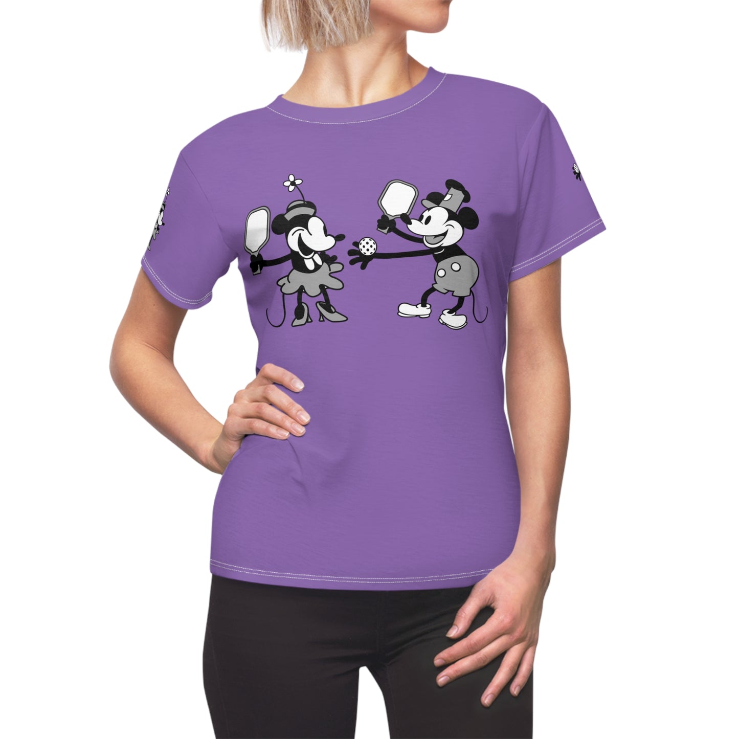Steamboat Mickey Pickleball Game Purple Tee Shirt