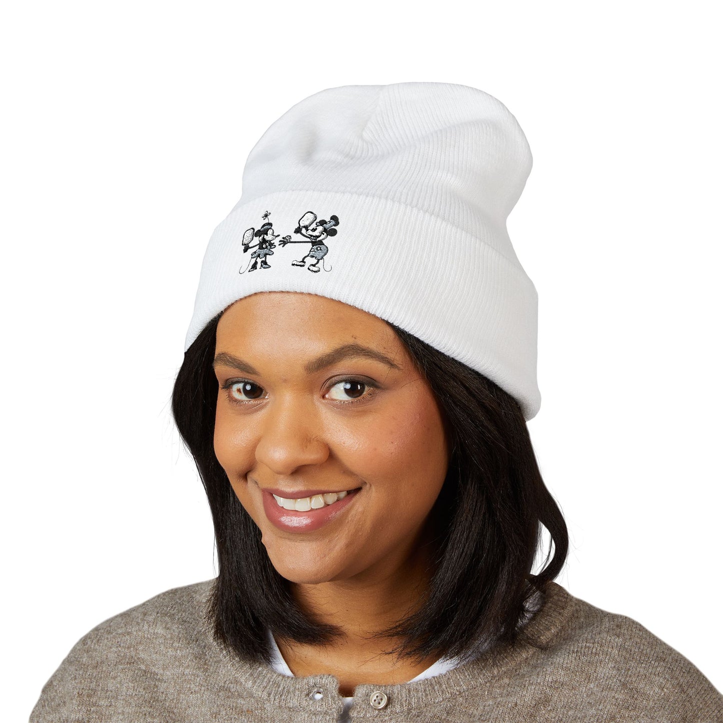 Steamboat Mickey Pickleball Embroidered Cuffed Beanie Hat
